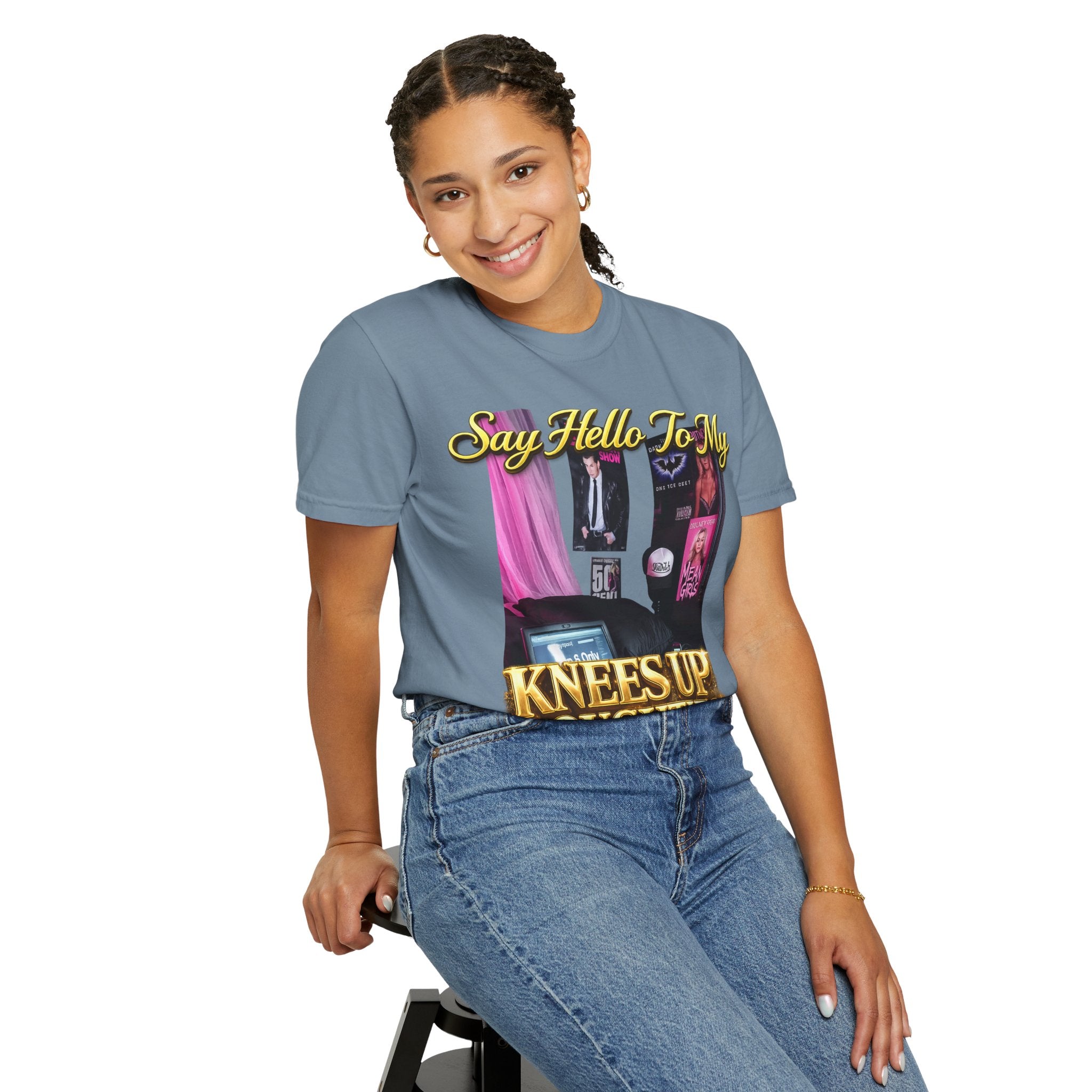 Knees Up Noughties Graphic T-Shirt — Retro MySpace Pop Culture Tee Printify