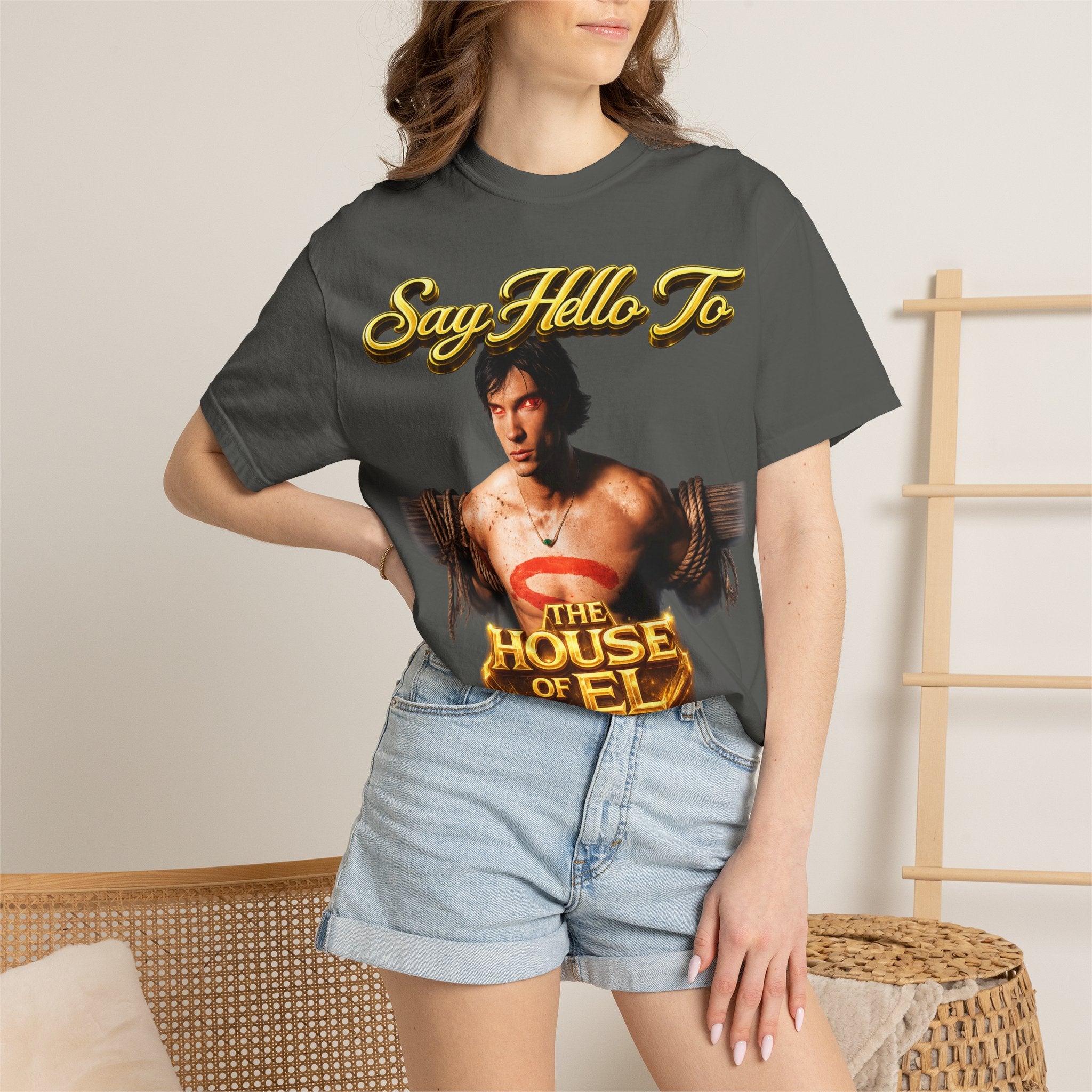 T-Shirt — Say Hello To The House of El Graphic Tee Printify