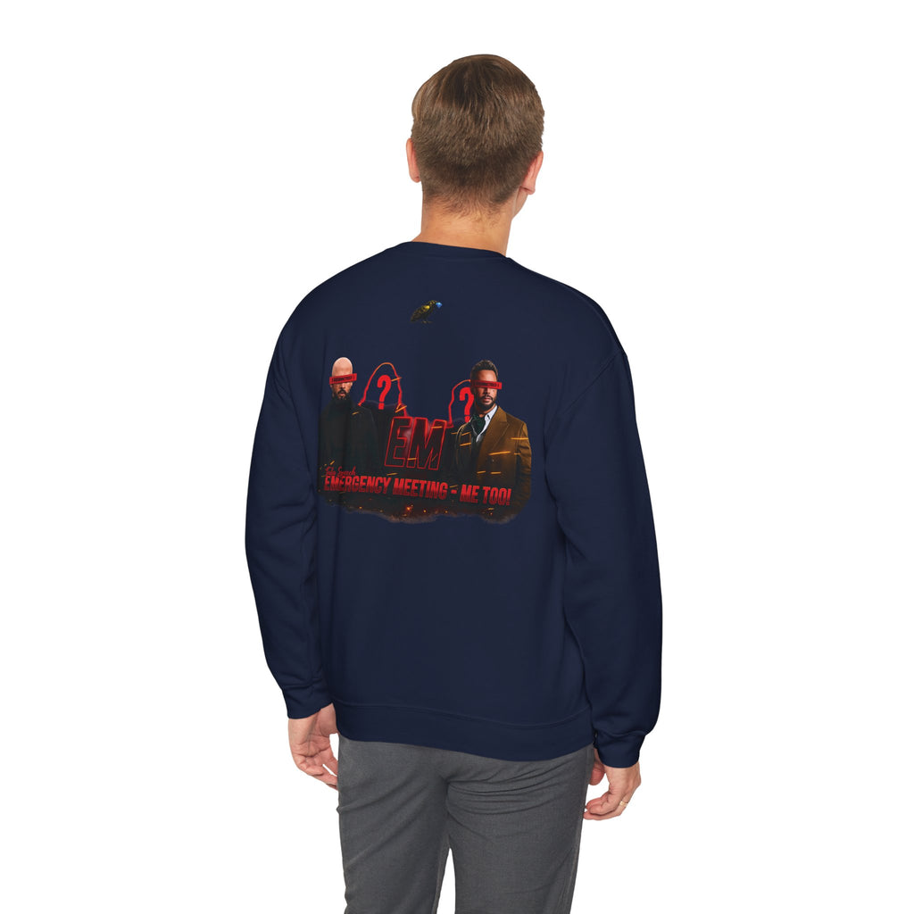 Crewneck Sweatshirt — 'Say Hello To Brotherhood' Graphic Pullover Printify