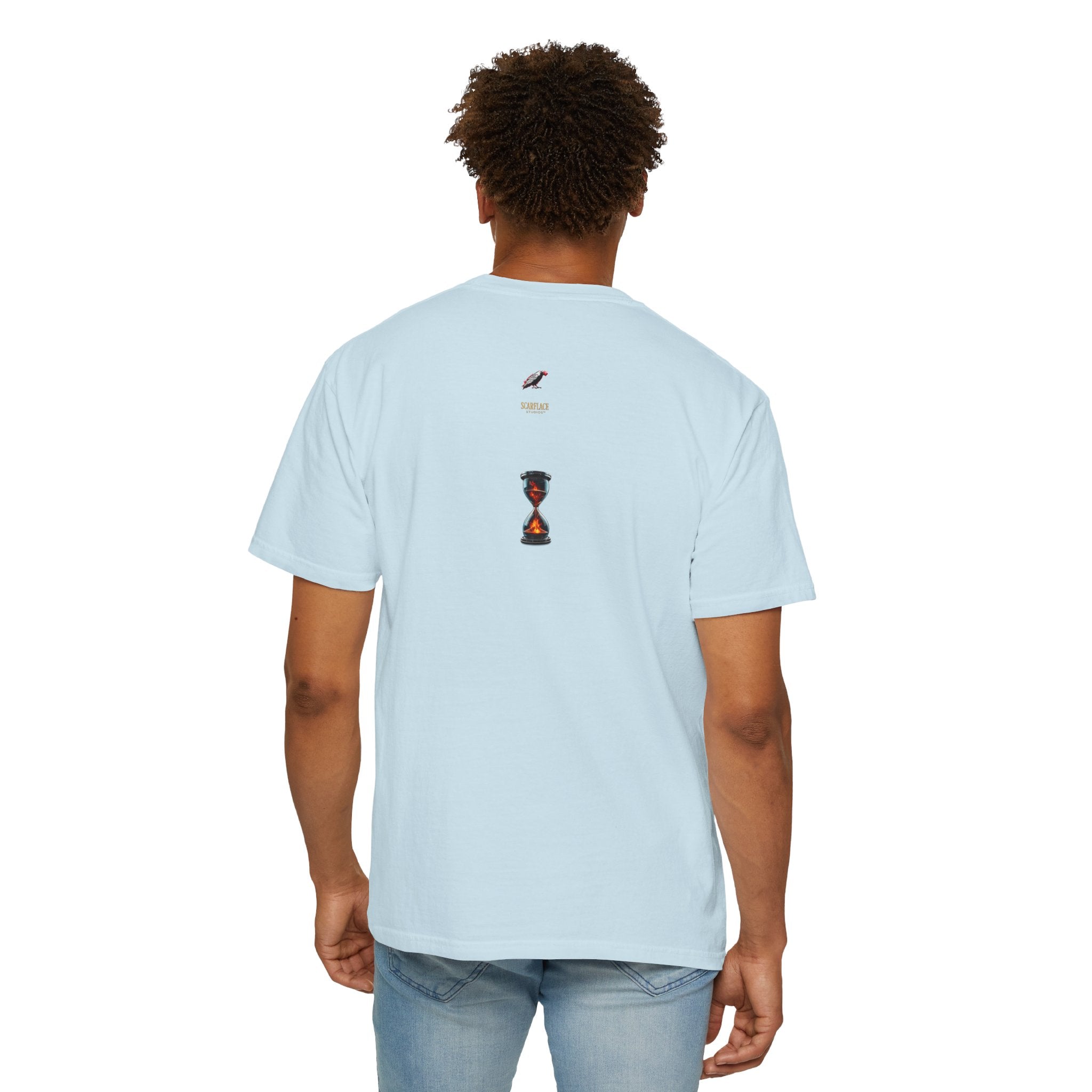 Say Hello To Time Hourglass Graphic T-Shirt — "The Only Conceivable Consistency Is Time" Printify