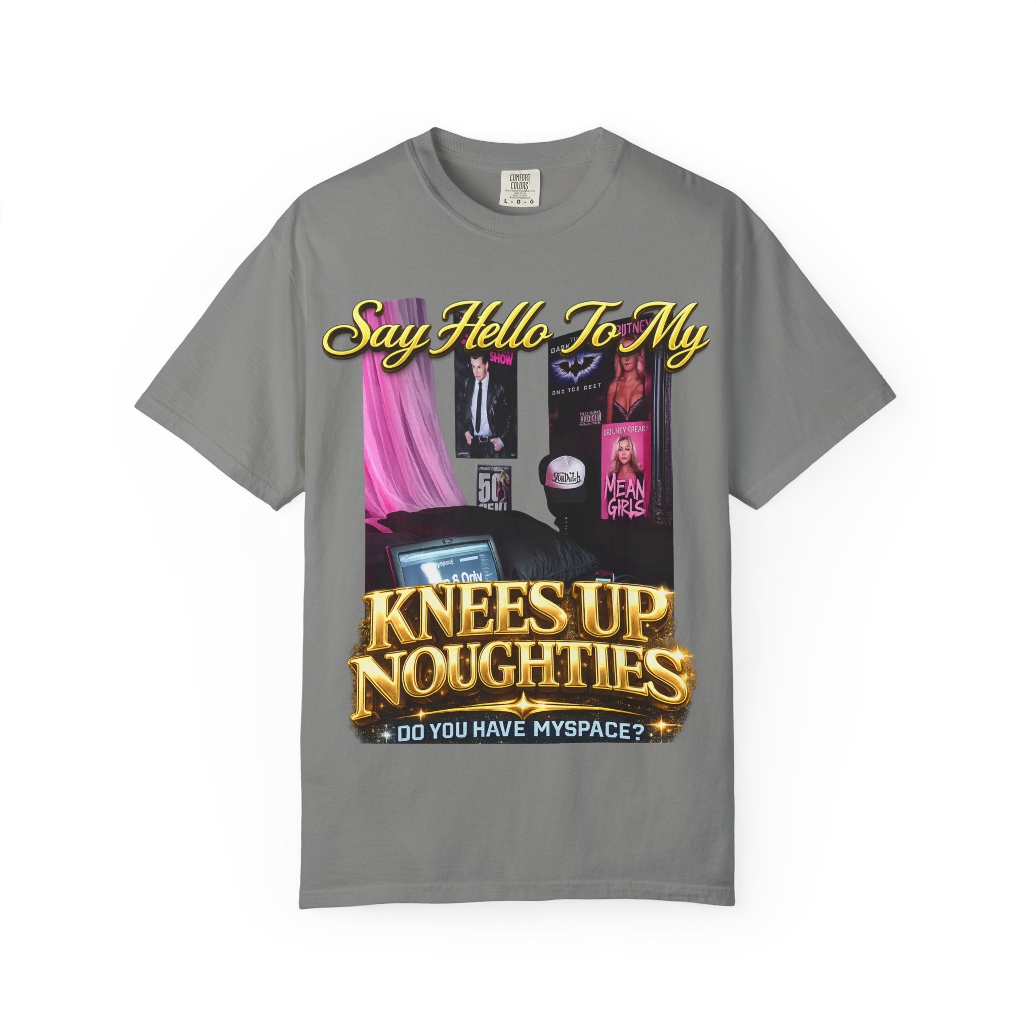 Knees Up Noughties Graphic T-Shirt — Retro MySpace Pop Culture Tee Printify