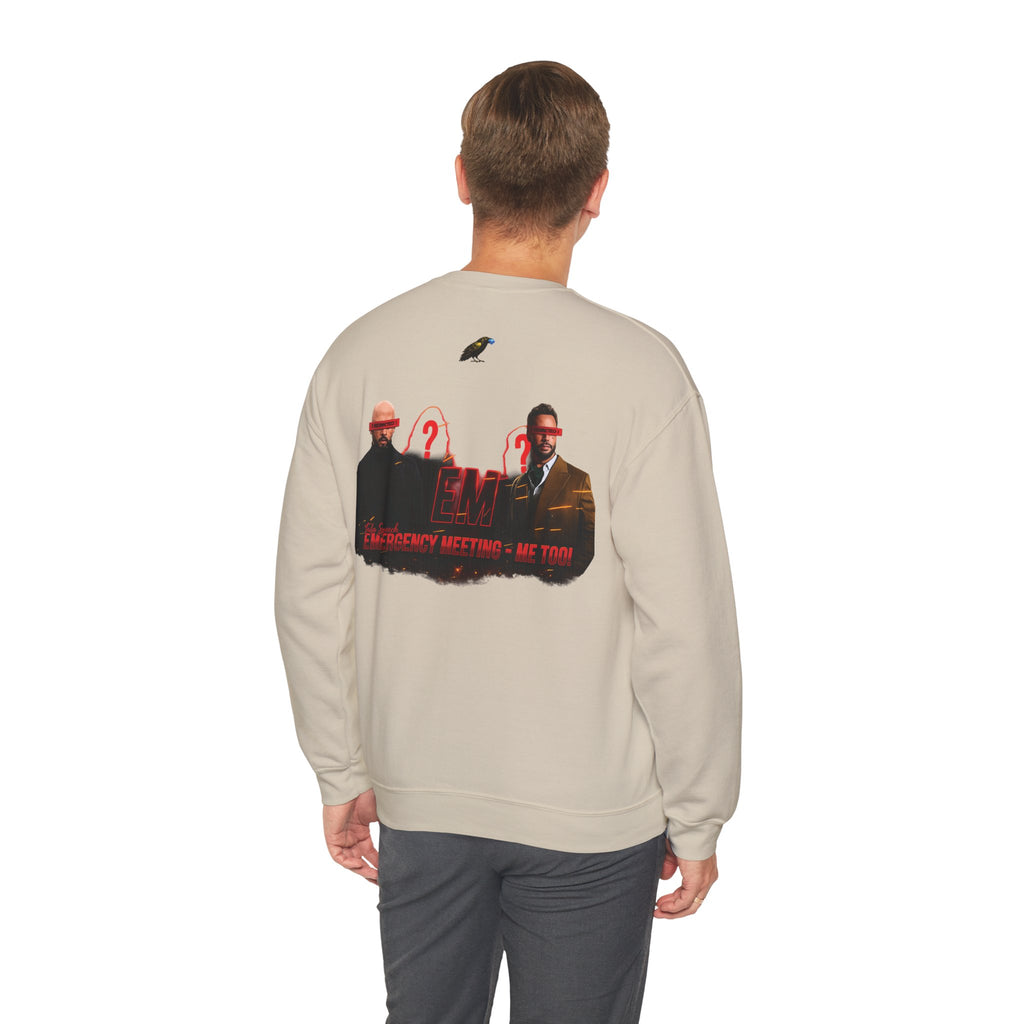 Crewneck Sweatshirt — 'Say Hello To Brotherhood' Graphic Pullover Printify