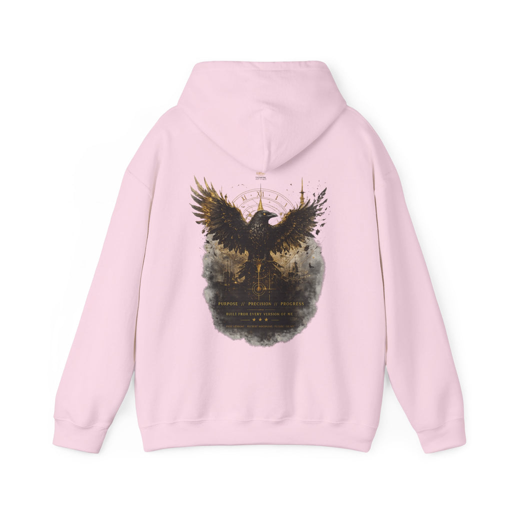 Inspirational Hoodie – “Never Letting Regret Your Past” Motivational City Night Sweatshirt Printify