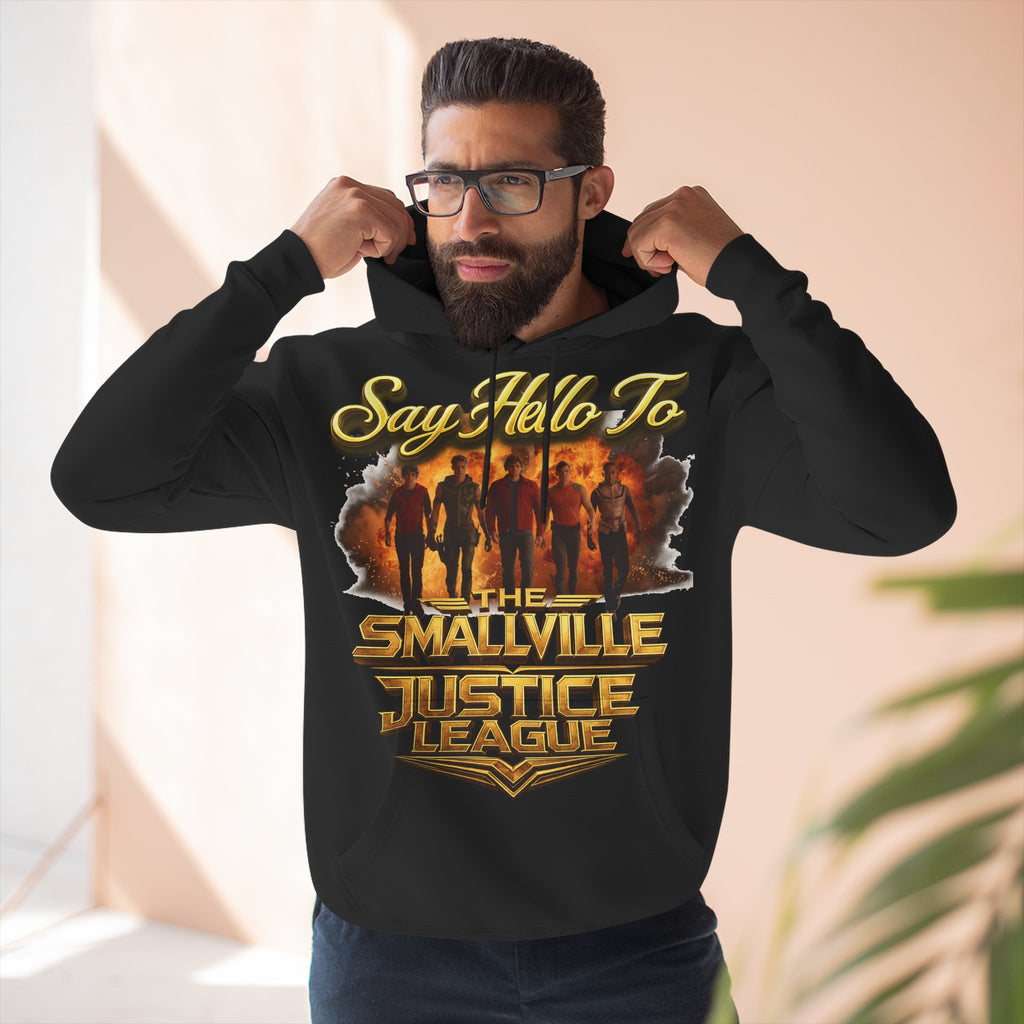 Smallville 'Say Hello To Smallville Justice League' Vintage TV Hoodie Printify