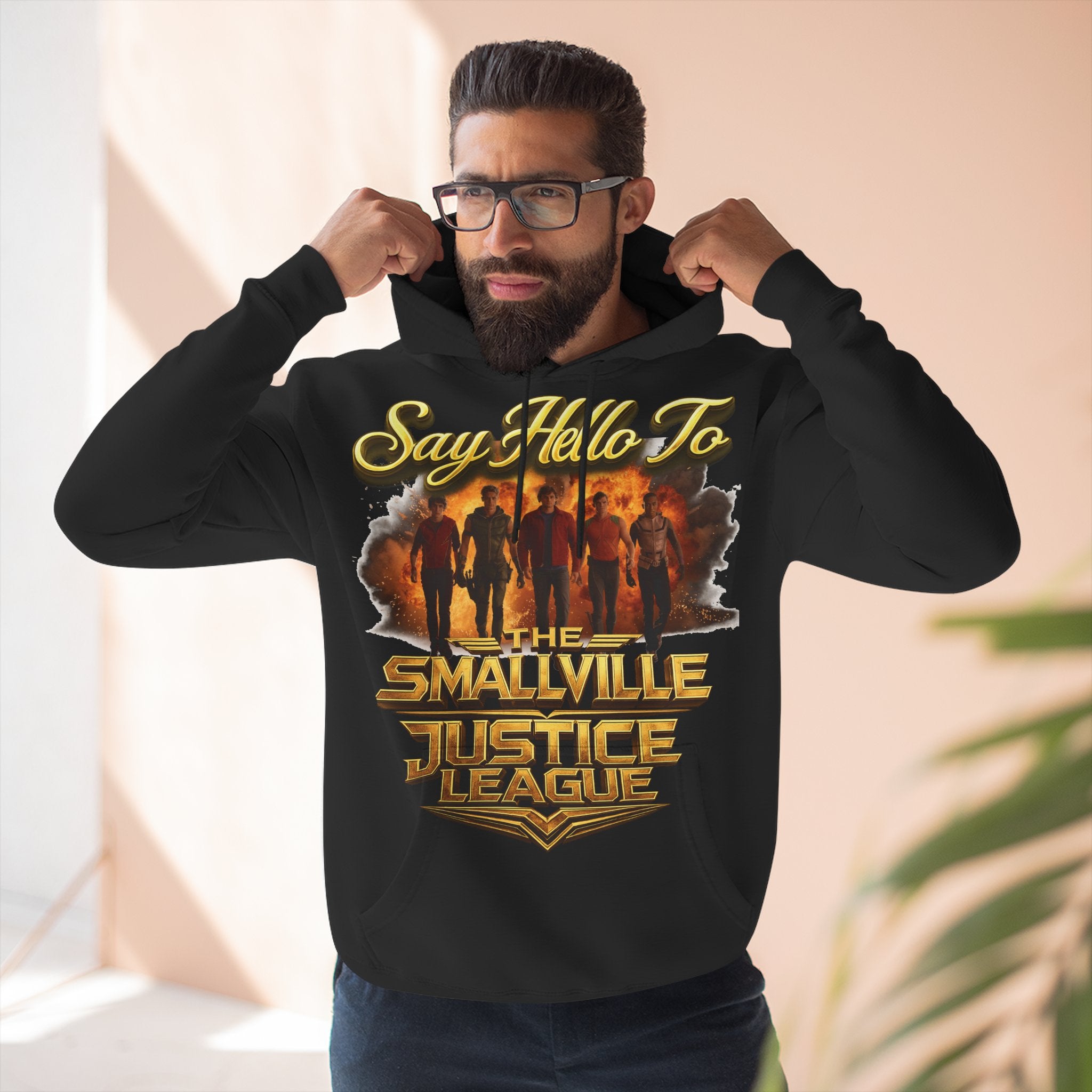Smallville 'Say Hello To Smallville Justice League' Vintage TV Hoodie Printify