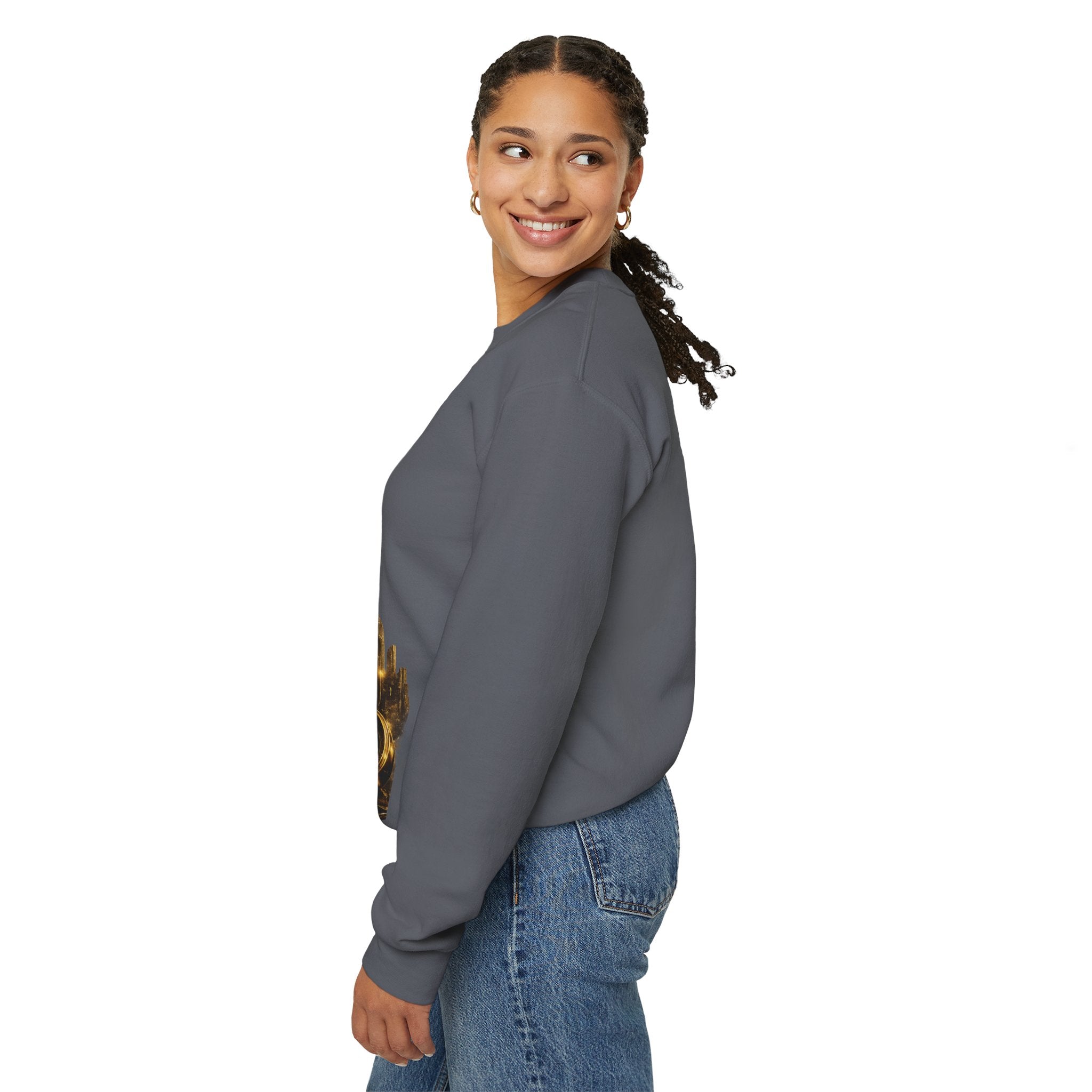 Crewneck Sweatshirt — "Fortune Favors the Prepared Mind" Motivational Design Printify