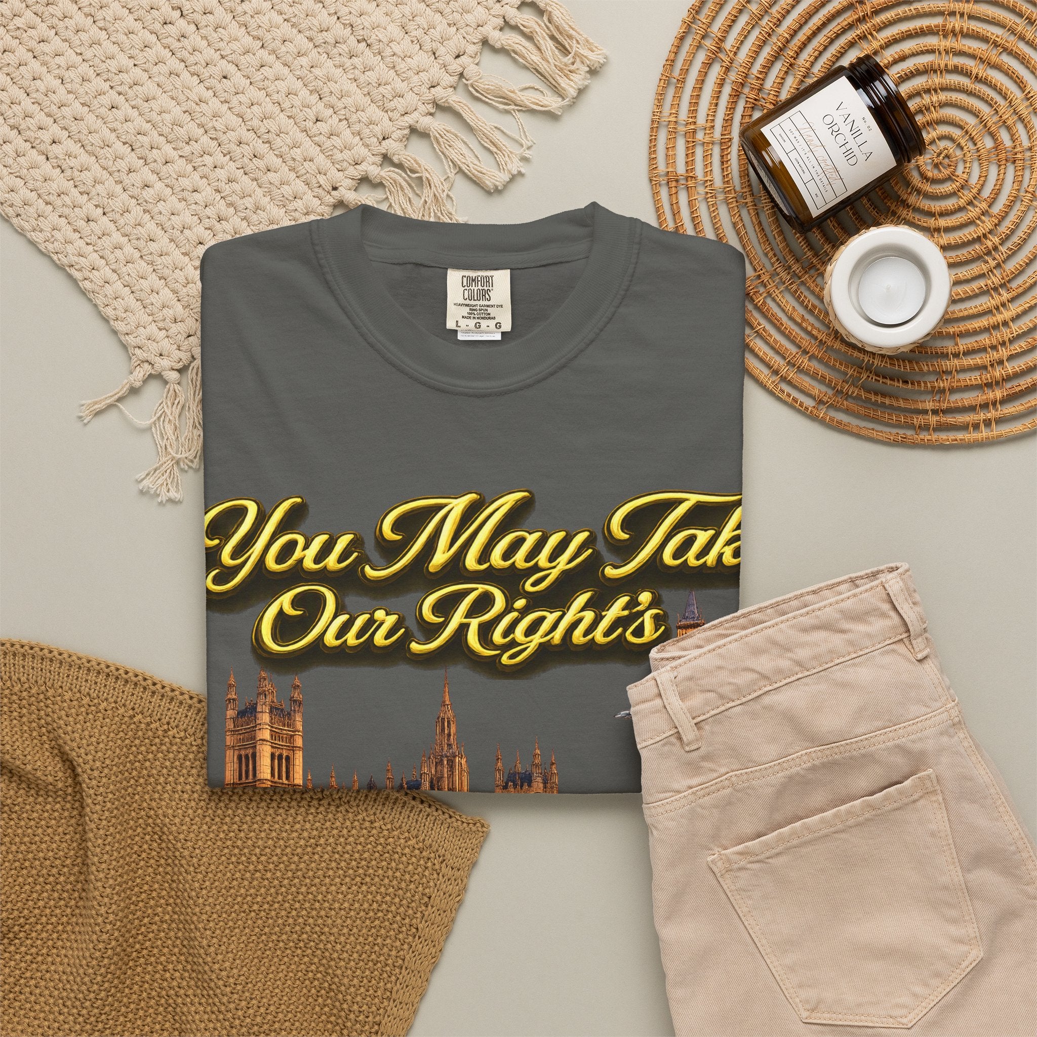 T-Shirt — "You May Take Our Rights But You'll Never Take Our Children" London Parliament Graphic Printify