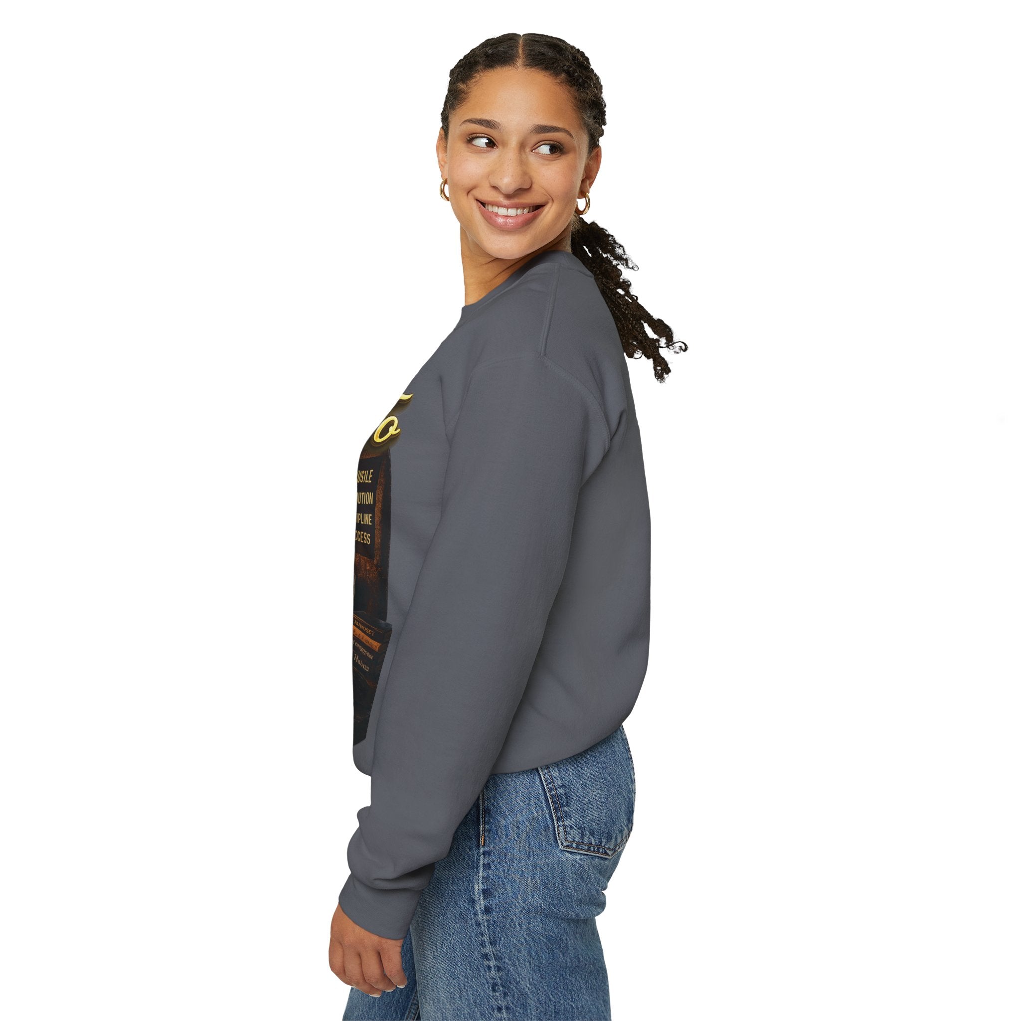 The Grind That Never Sleeps Crewneck Sweatshirt — Motivational Hustle Sweatshirt Printify