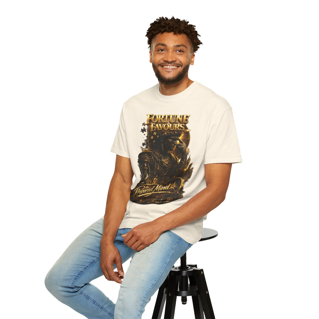 Fortune Favours Prepared Mind T-Shirt — Medieval Knight Graphic Tee Printify