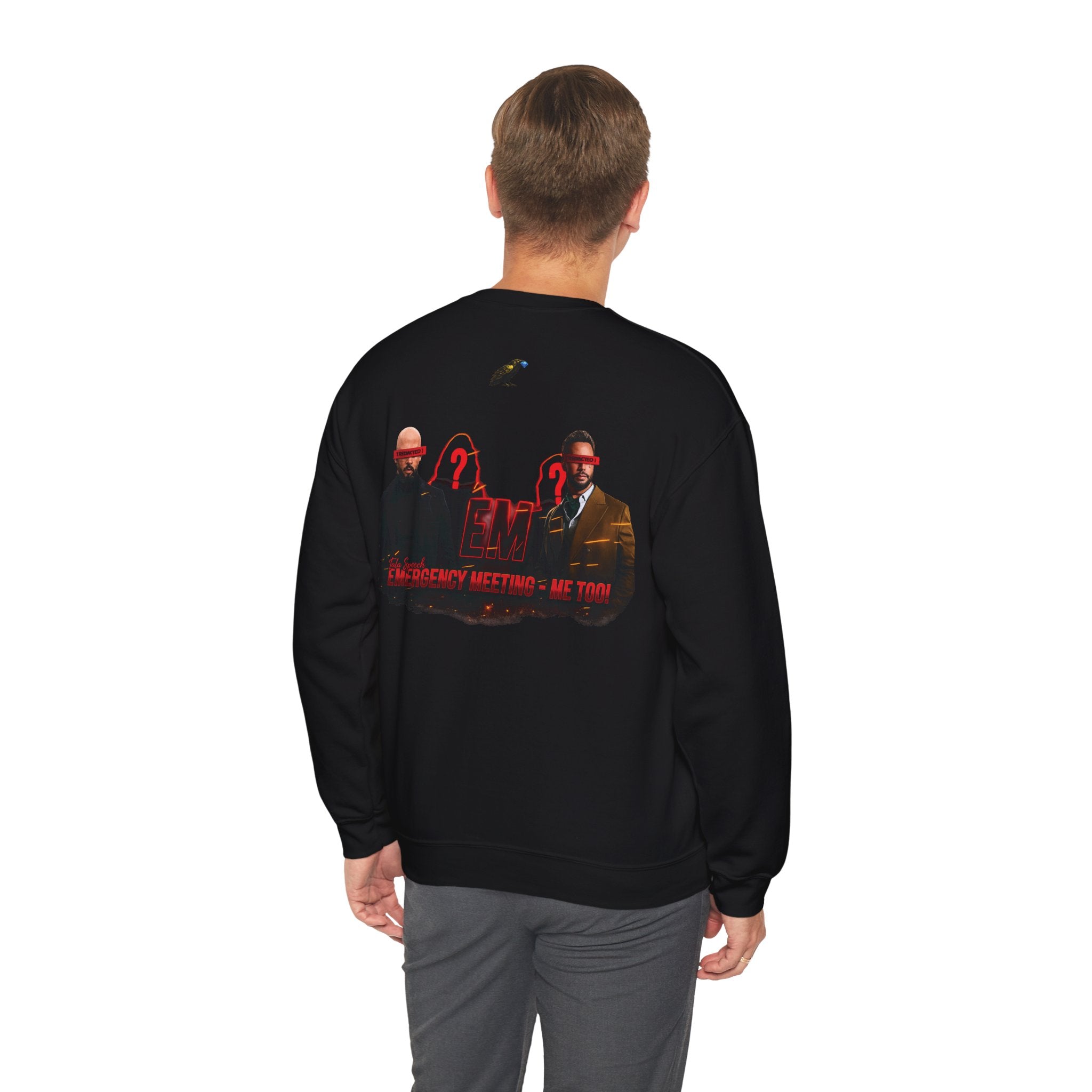 Crewneck Sweatshirt — 'Say Hello To Brotherhood' Graphic Pullover Printify