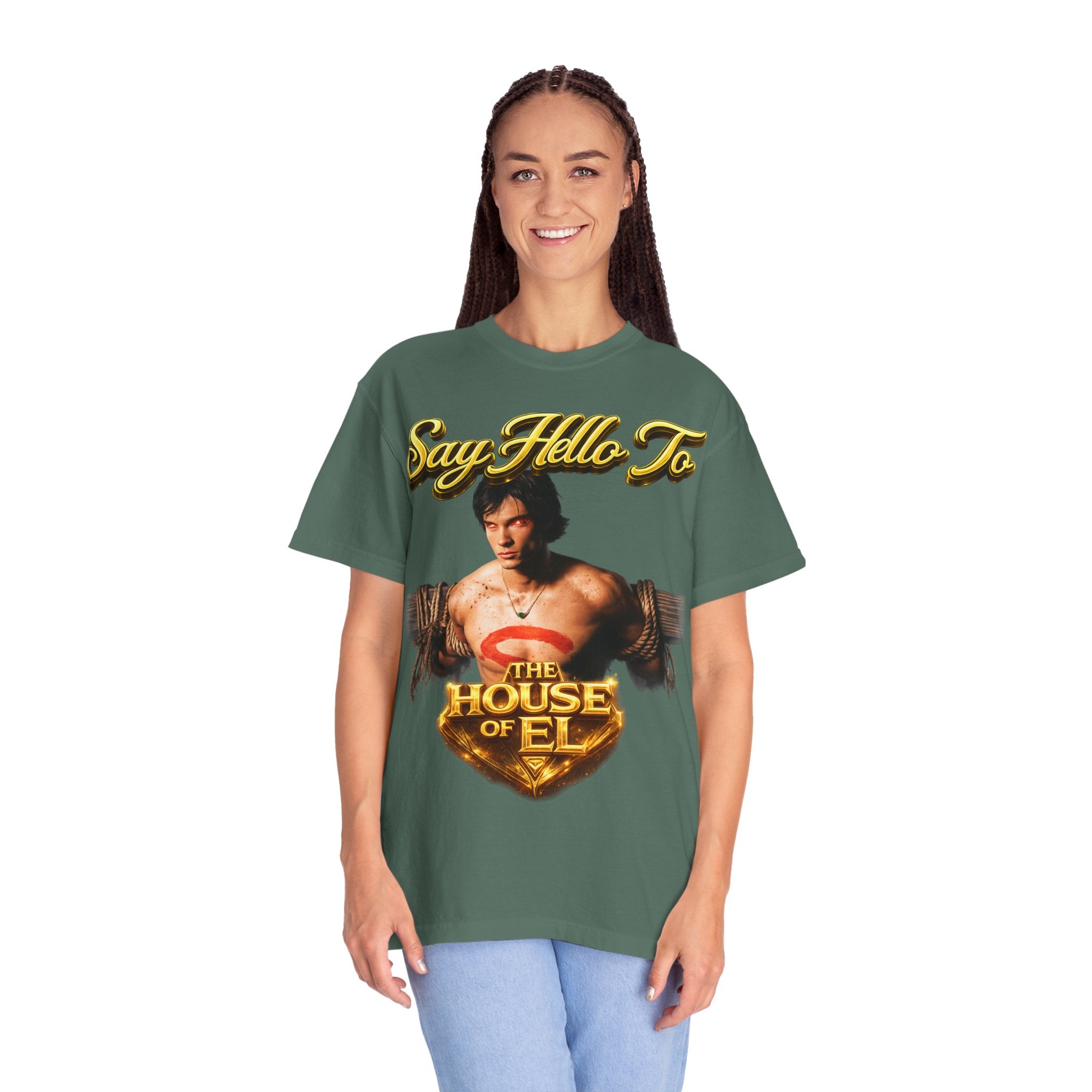 T-Shirt — Say Hello To The House of El Graphic Tee Printify