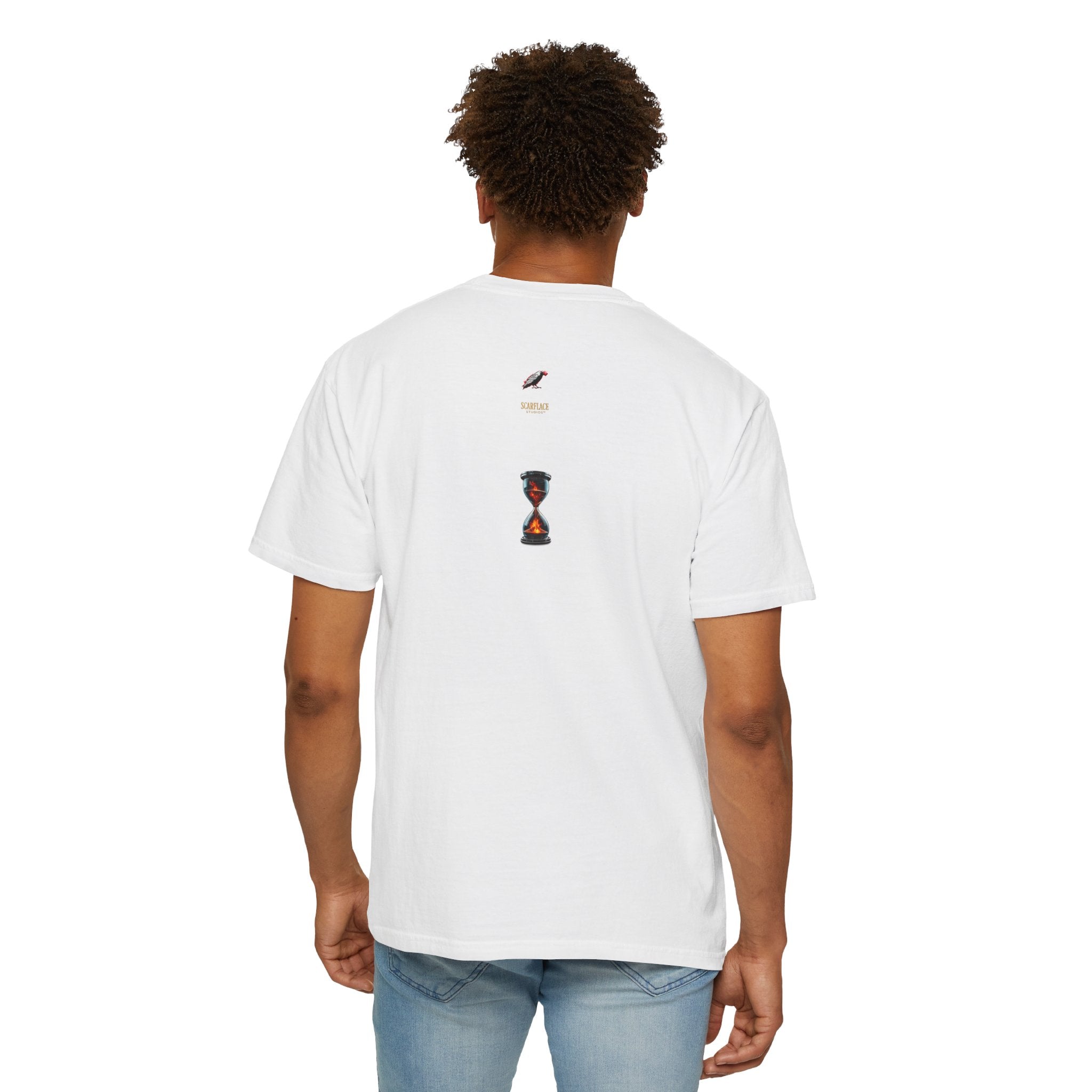 Say Hello To Time Hourglass Graphic T-Shirt — "The Only Conceivable Consistency Is Time" Printify