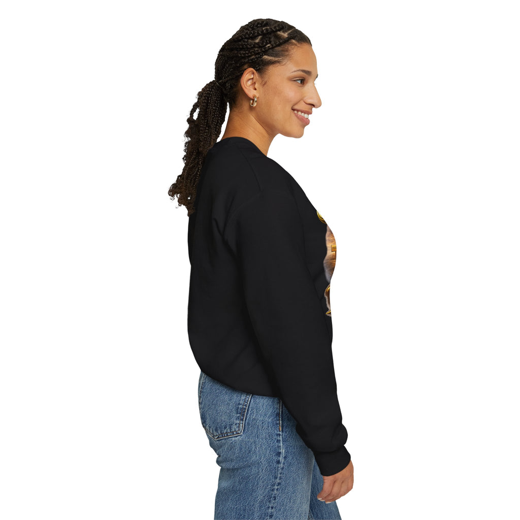 Crewneck Sweatshirt - "Say Hello to That Undesired Fork in the Road" Inspirational Road Trip Design Printify