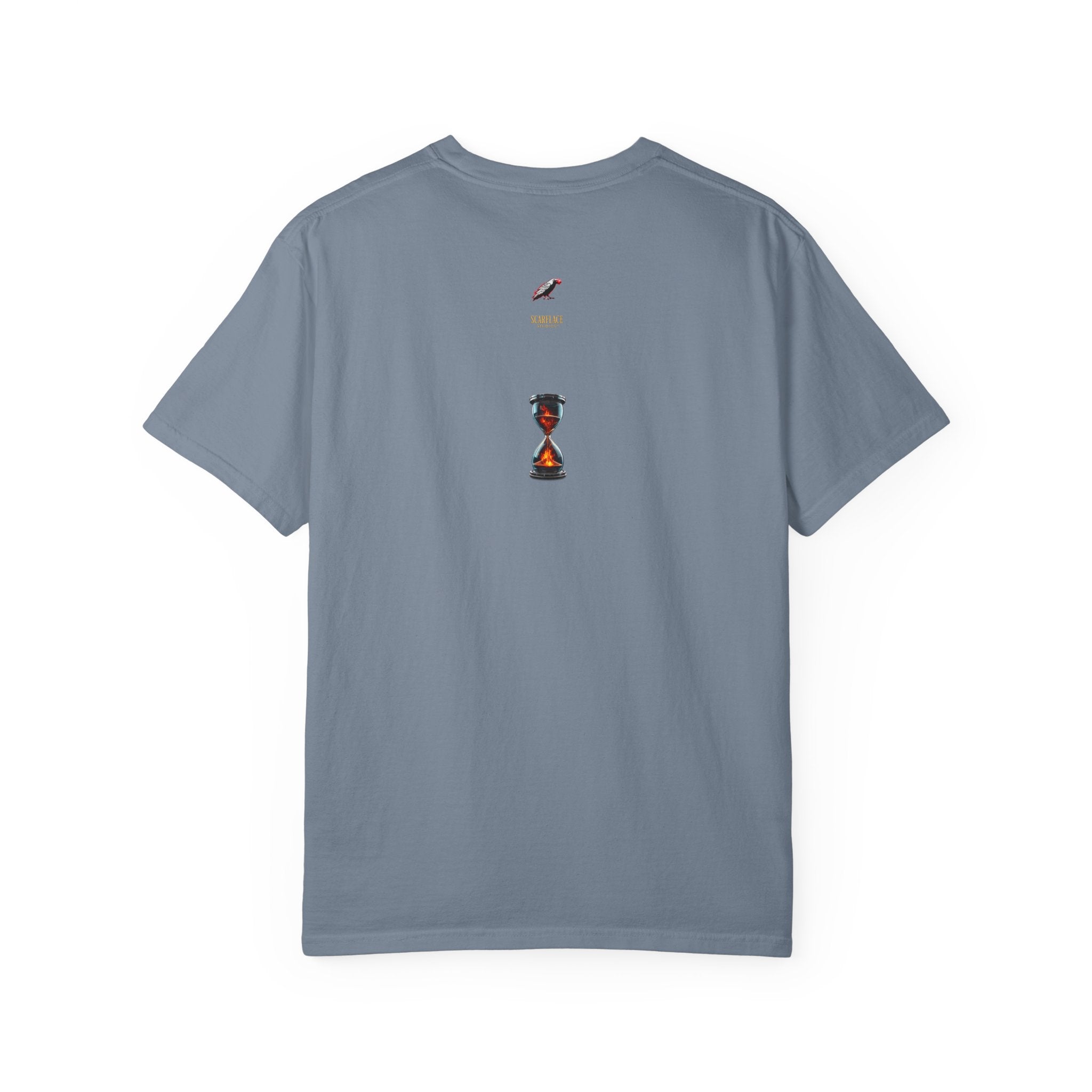 Say Hello To Time Hourglass Graphic T-Shirt — "The Only Conceivable Consistency Is Time" Printify