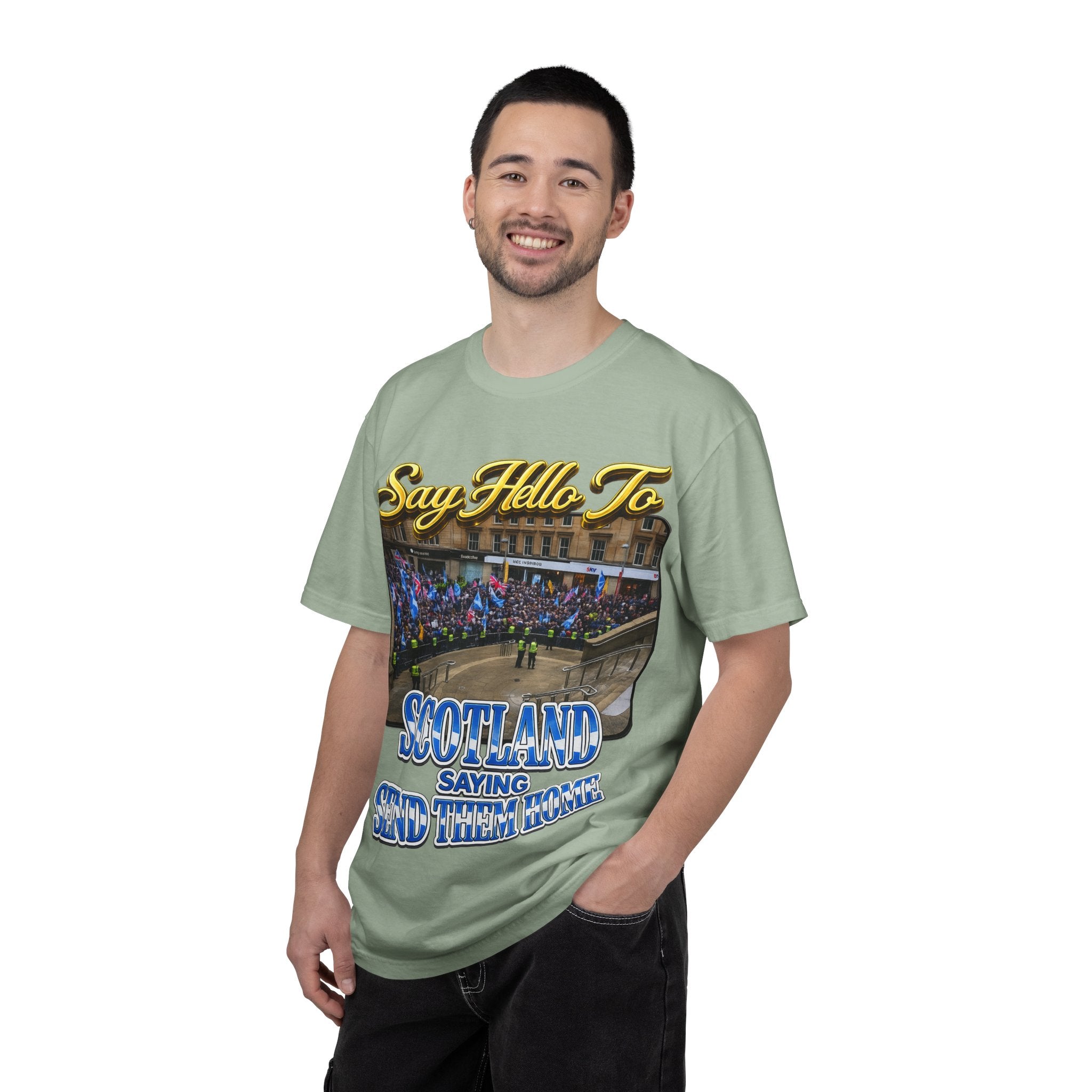 Say Hello To Scotland Saying Send Them Home T-Shirt Printify