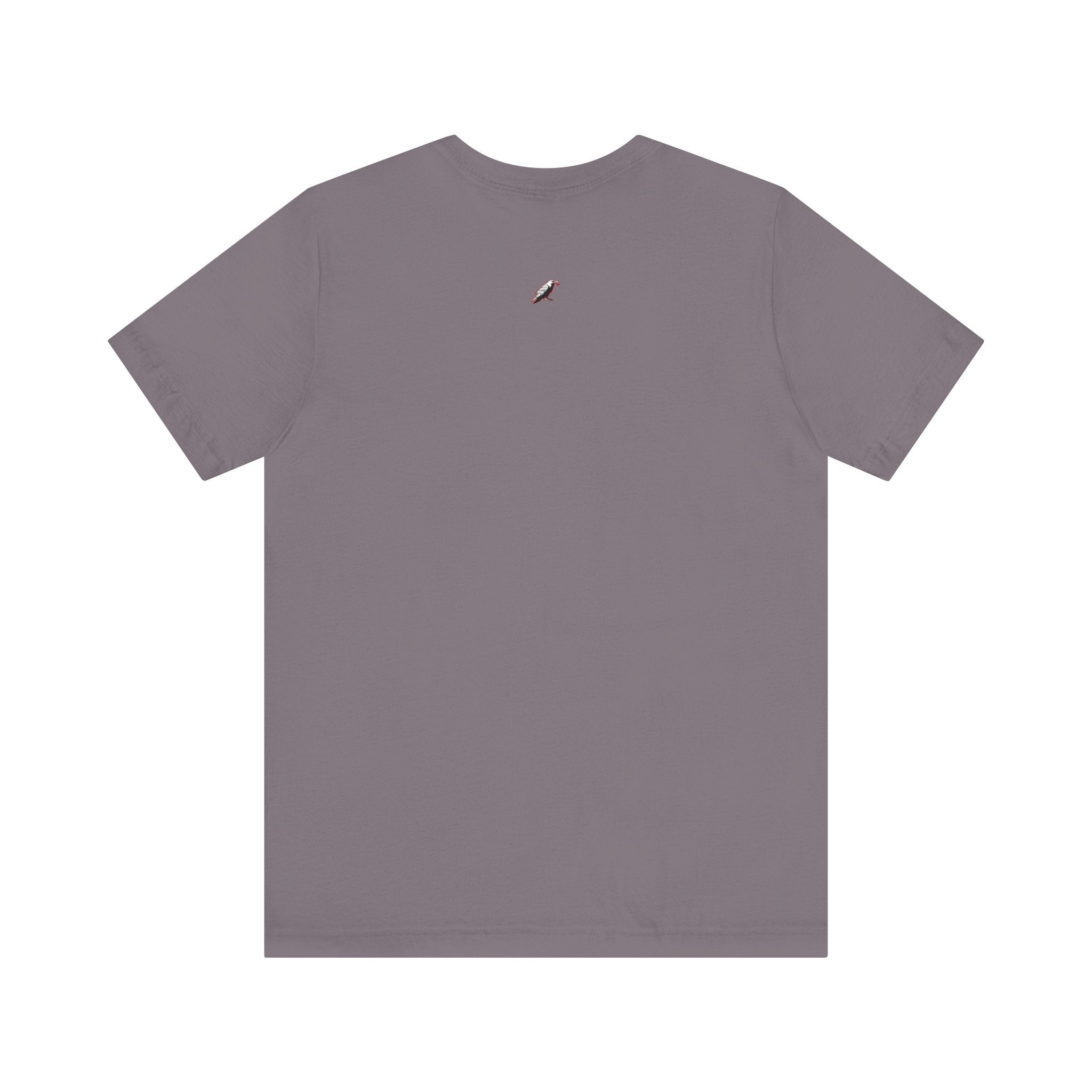 Horror Mask Split Face Tee — "Say Hello To Your Family and Friends" Graphic T-Shirt Printify