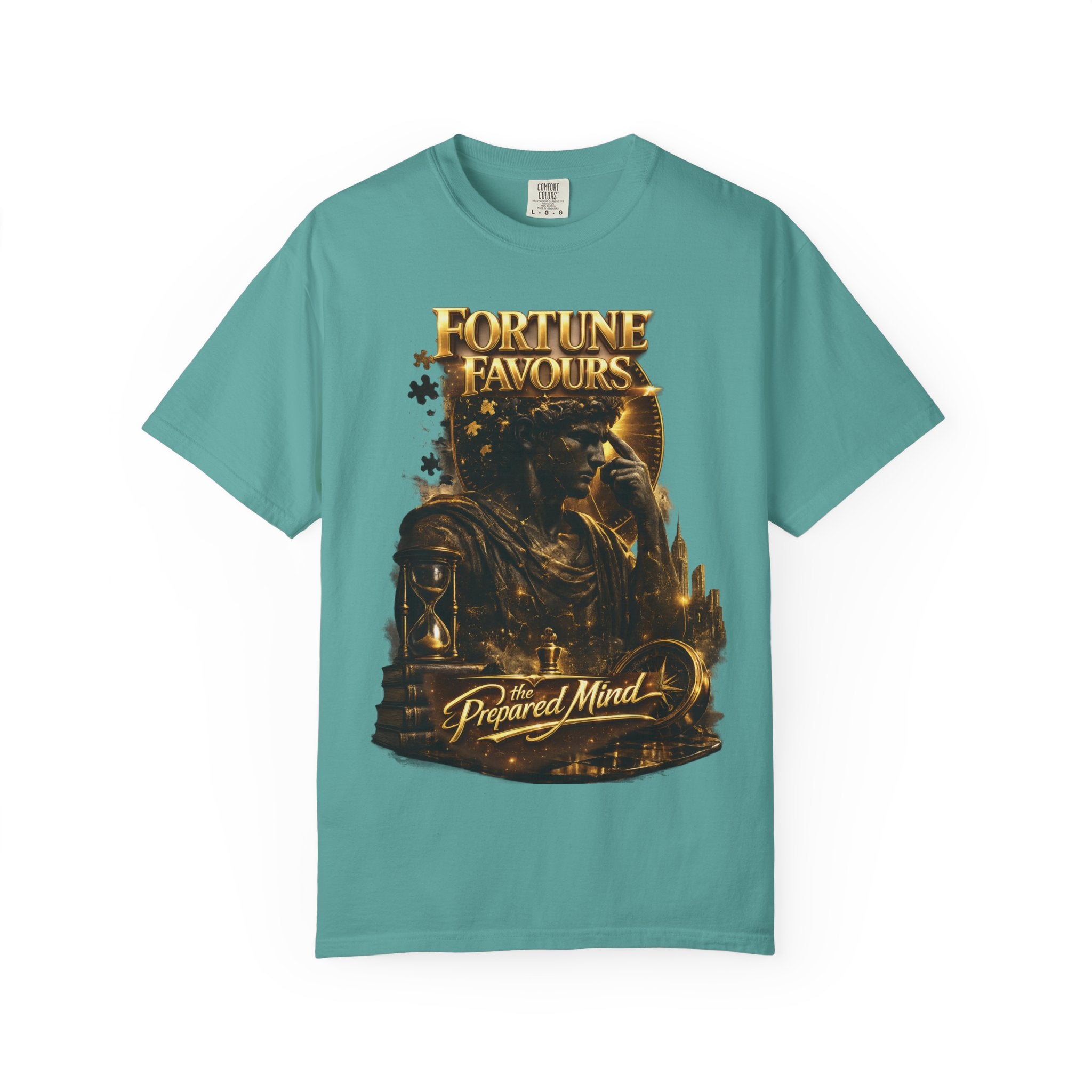 Fortune Favours Prepared Mind T-Shirt — Medieval Knight Graphic Tee Printify