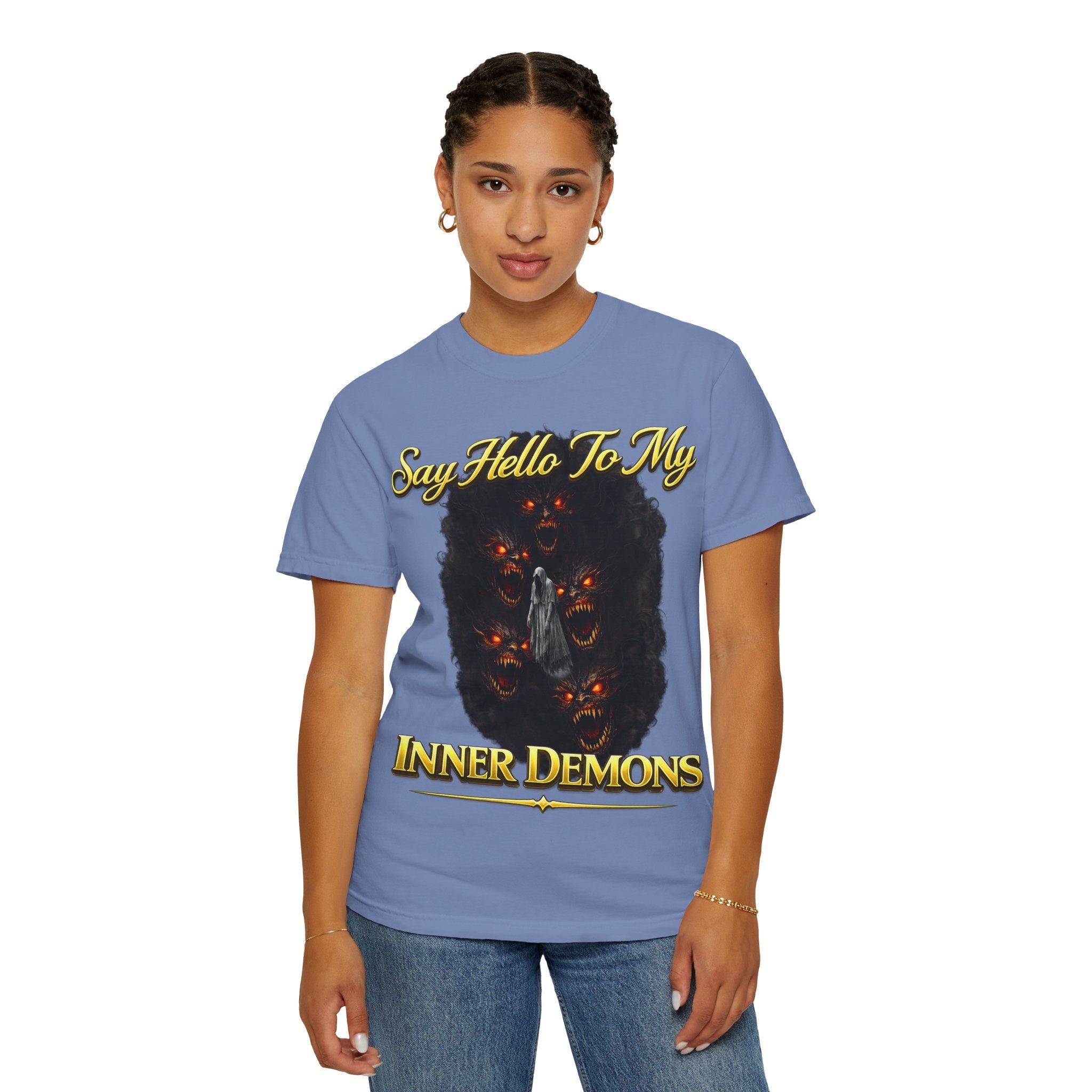 Inner Demons T-Shirt — "Say Hello To My Inner Demons" Graphic Tee Printify