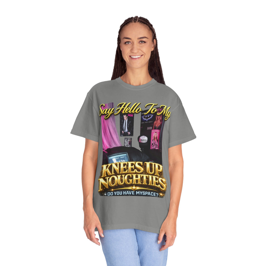 Knees Up Noughties Graphic T-Shirt — Retro MySpace Pop Culture Tee Printify