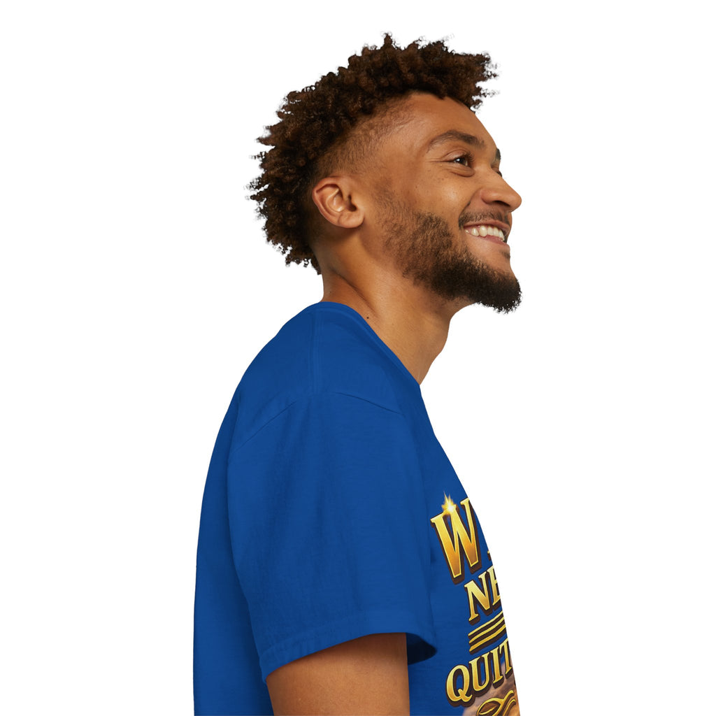Winners Never Quit Inspirational Tee — Motivational Quote Shirt Printify