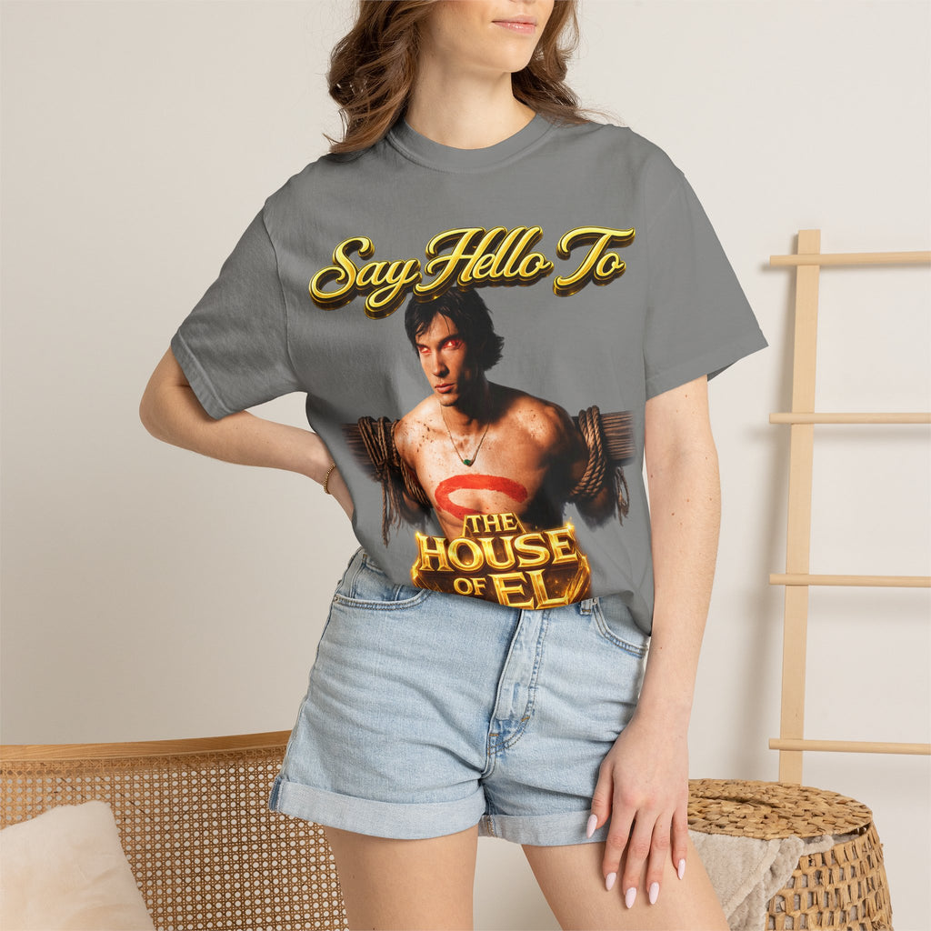 T-Shirt — Say Hello To The House of El Graphic Tee Printify
