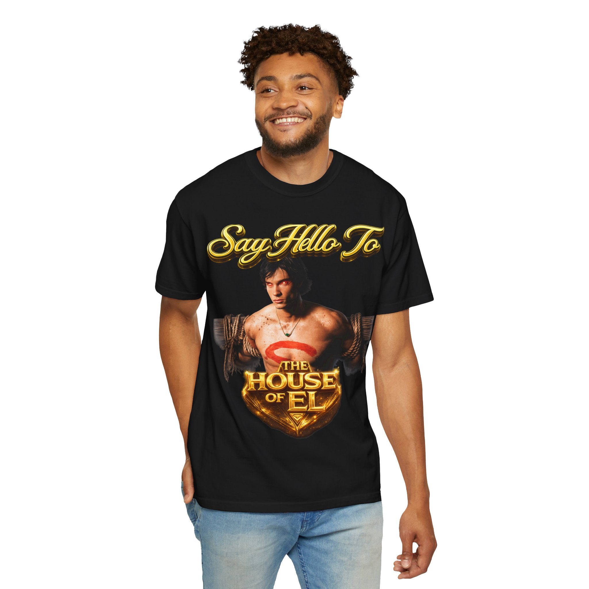 T-Shirt — Say Hello To The House of El Graphic Tee Printify