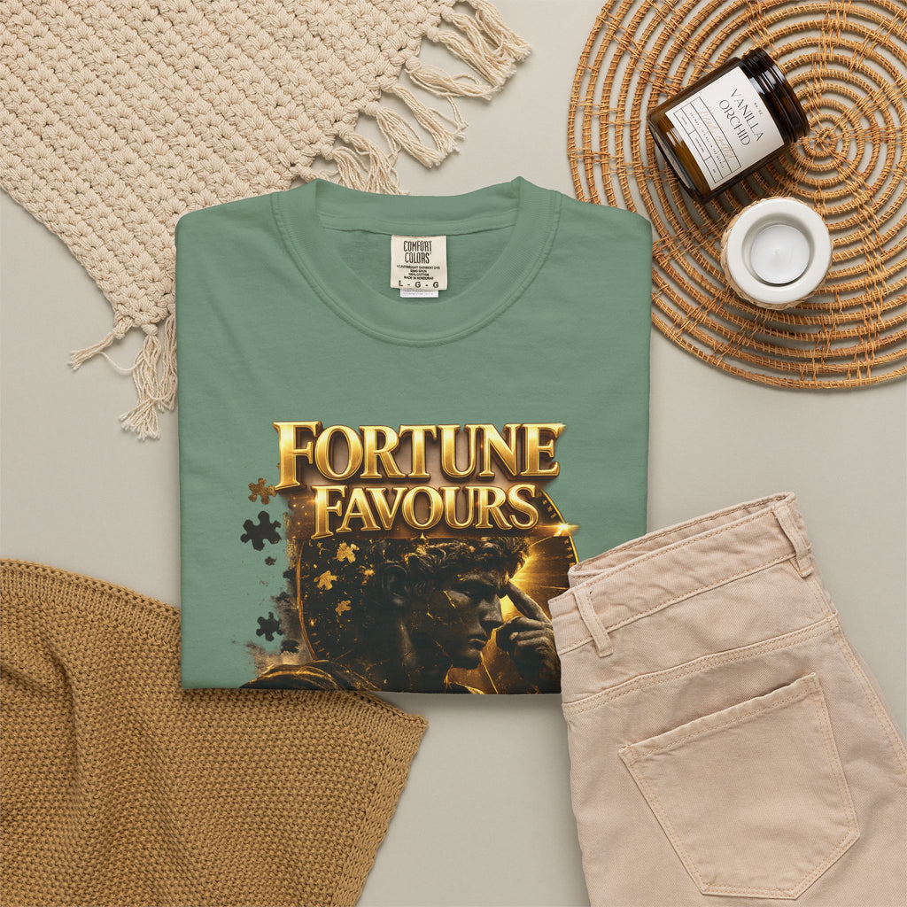 Fortune Favours Prepared Mind T-Shirt — Medieval Knight Graphic Tee Printify