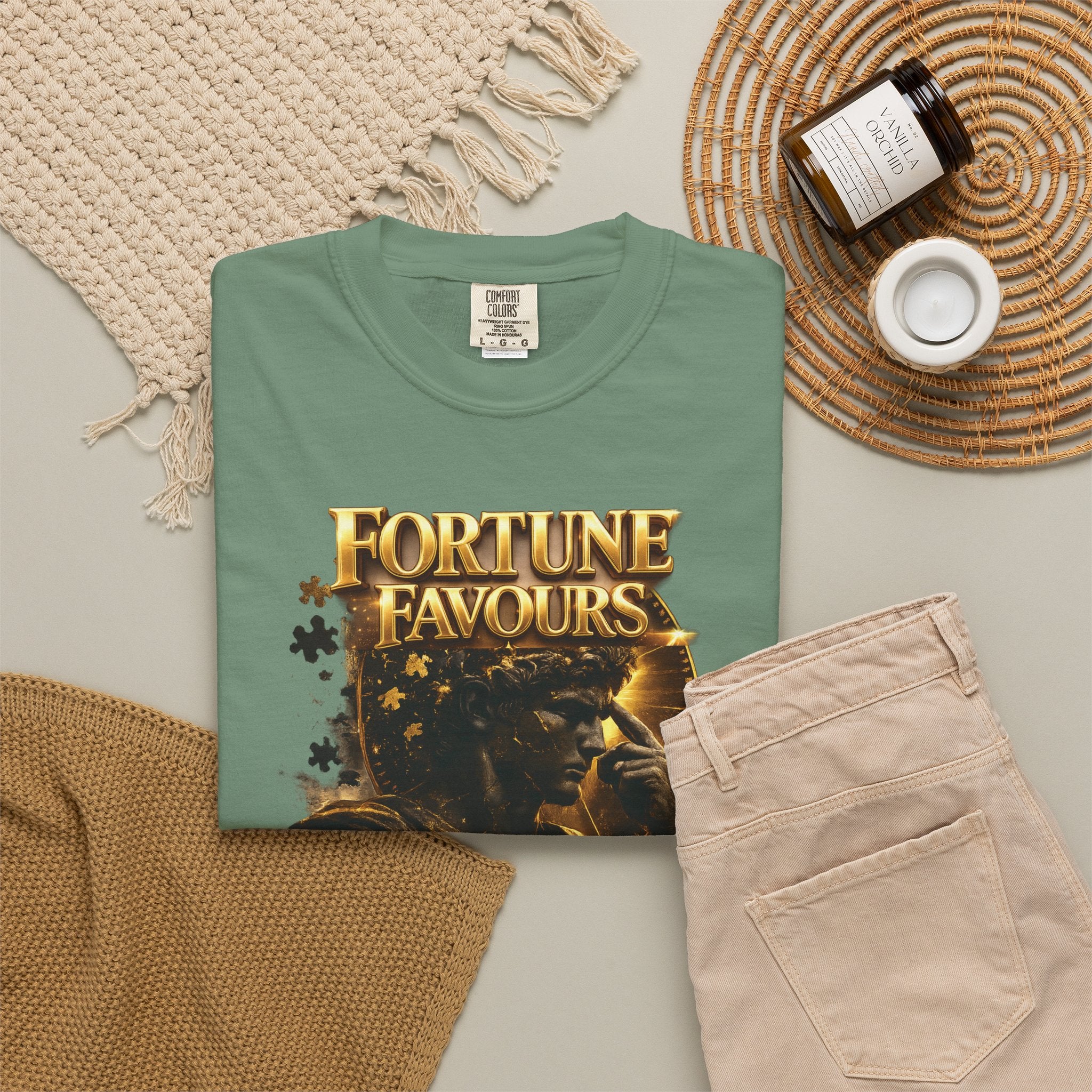Fortune Favours Prepared Mind T-Shirt — Medieval Knight Graphic Tee Printify