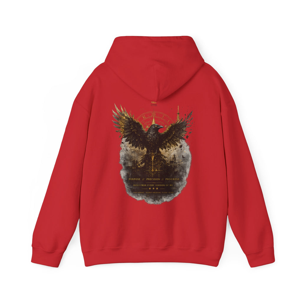 Inspirational Hoodie – “Never Letting Regret Your Past” Motivational City Night Sweatshirt Printify