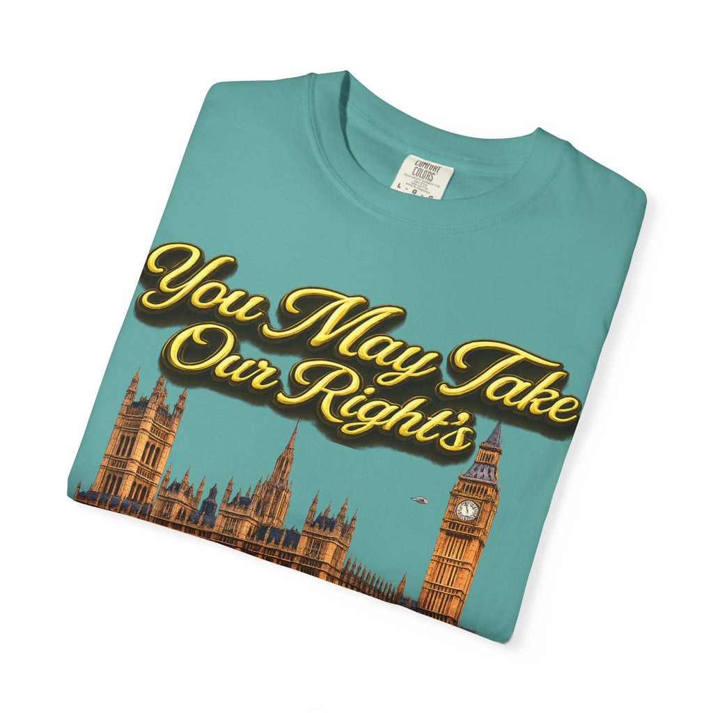 T-Shirt — "You May Take Our Rights But You'll Never Take Our Children" London Parliament Graphic Printify