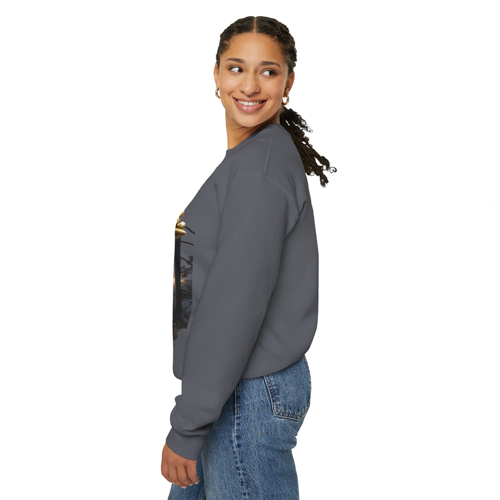 Happiness Pursuit Crewneck Sweatshirt — "Only the Pursuit is Guaranteed" Graphic Printify