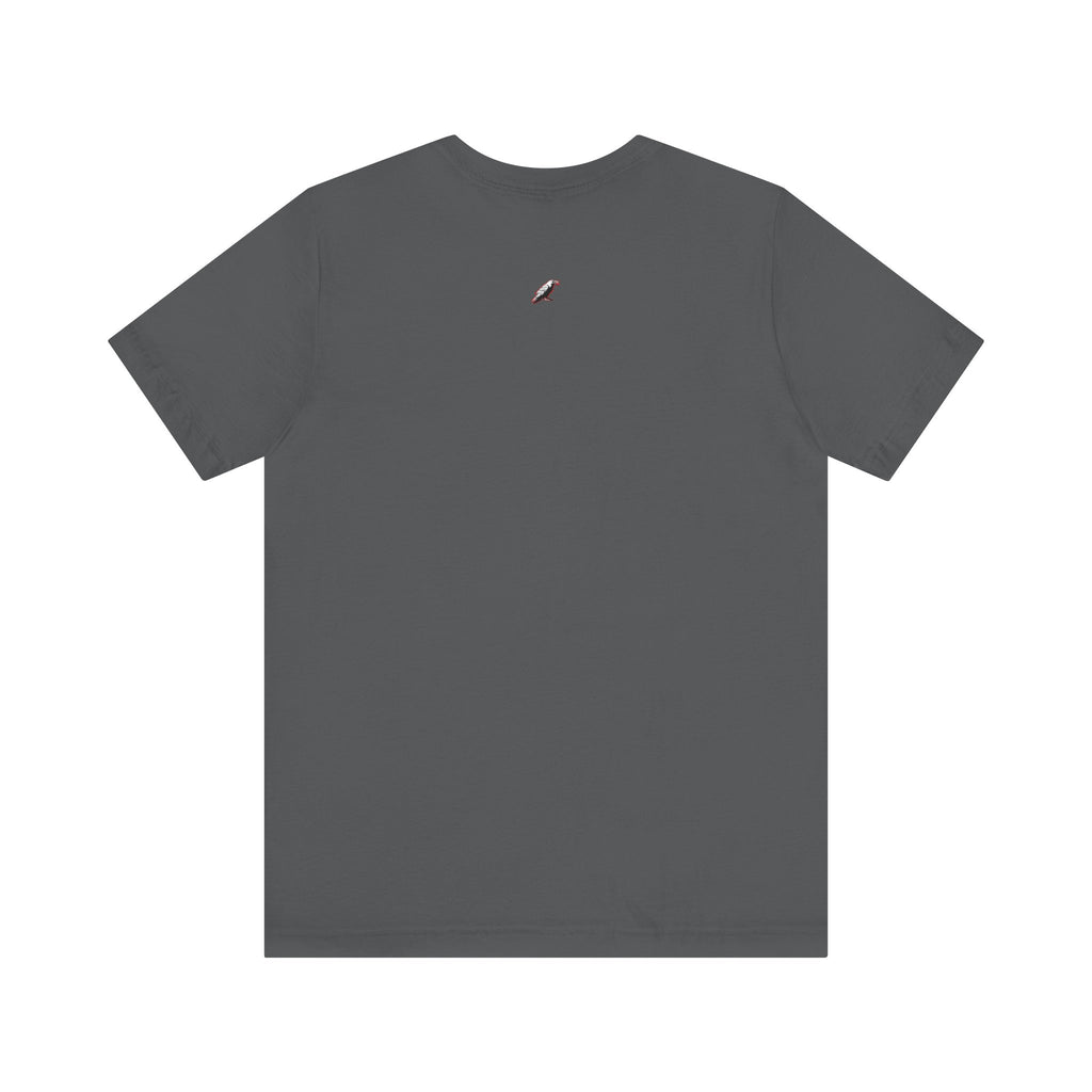 Horror Mask Split Face Tee — "Say Hello To Your Family and Friends" Graphic T-Shirt Printify