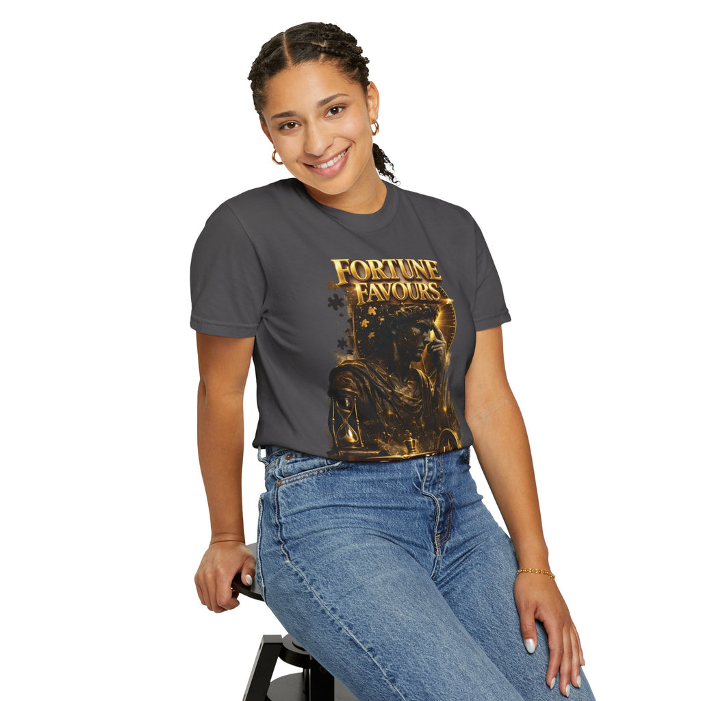 Fortune Favours Prepared Mind T-Shirt — Medieval Knight Graphic Tee Printify