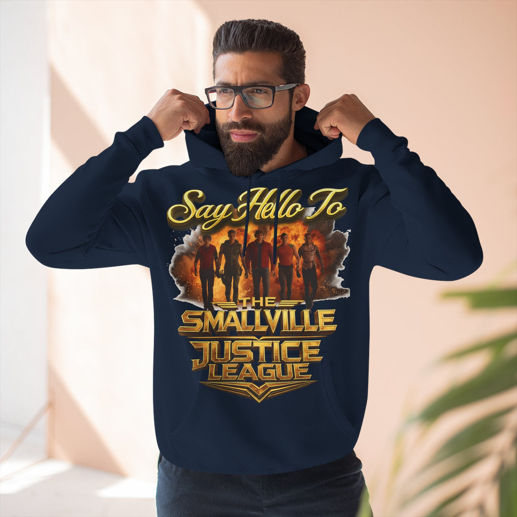 Smallville 'Say Hello To Smallville Justice League' Vintage TV Hoodie Printify