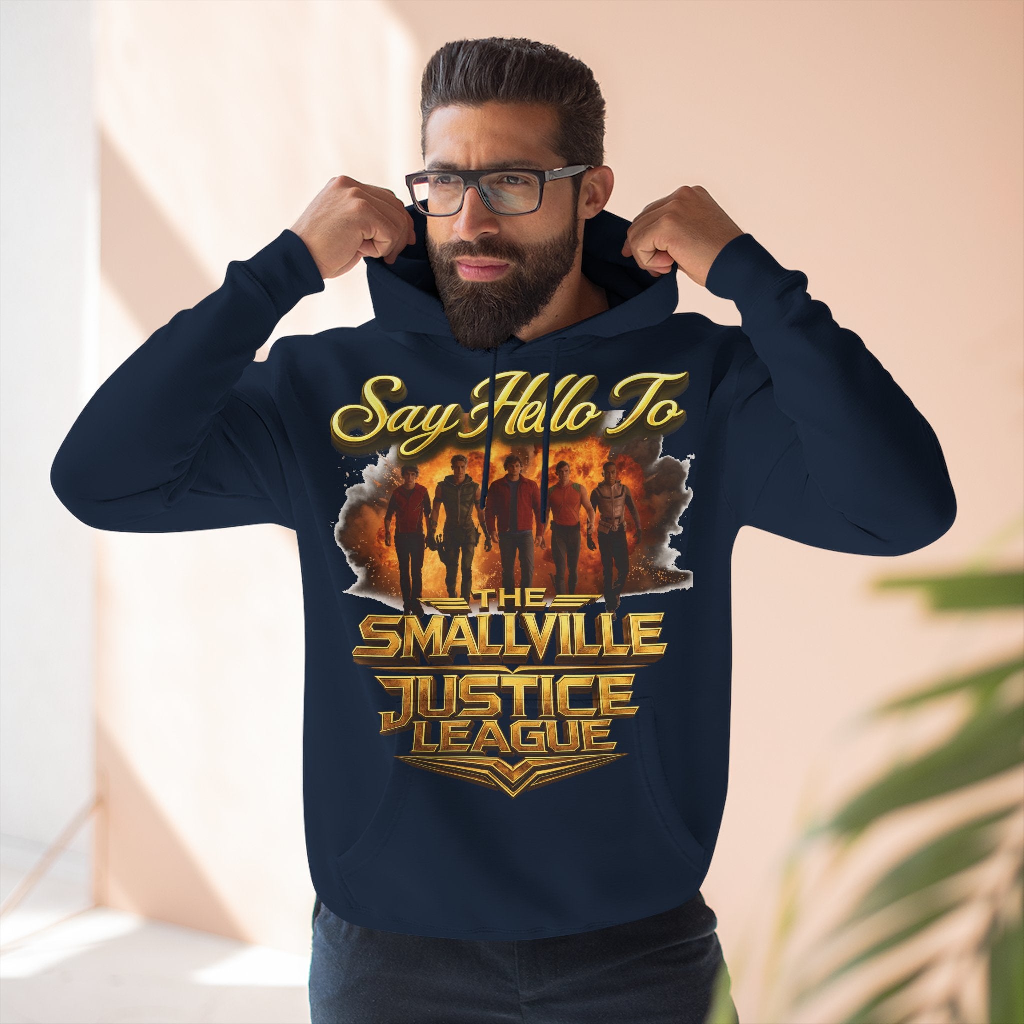 Smallville 'Say Hello To Smallville Justice League' Vintage TV Hoodie Printify