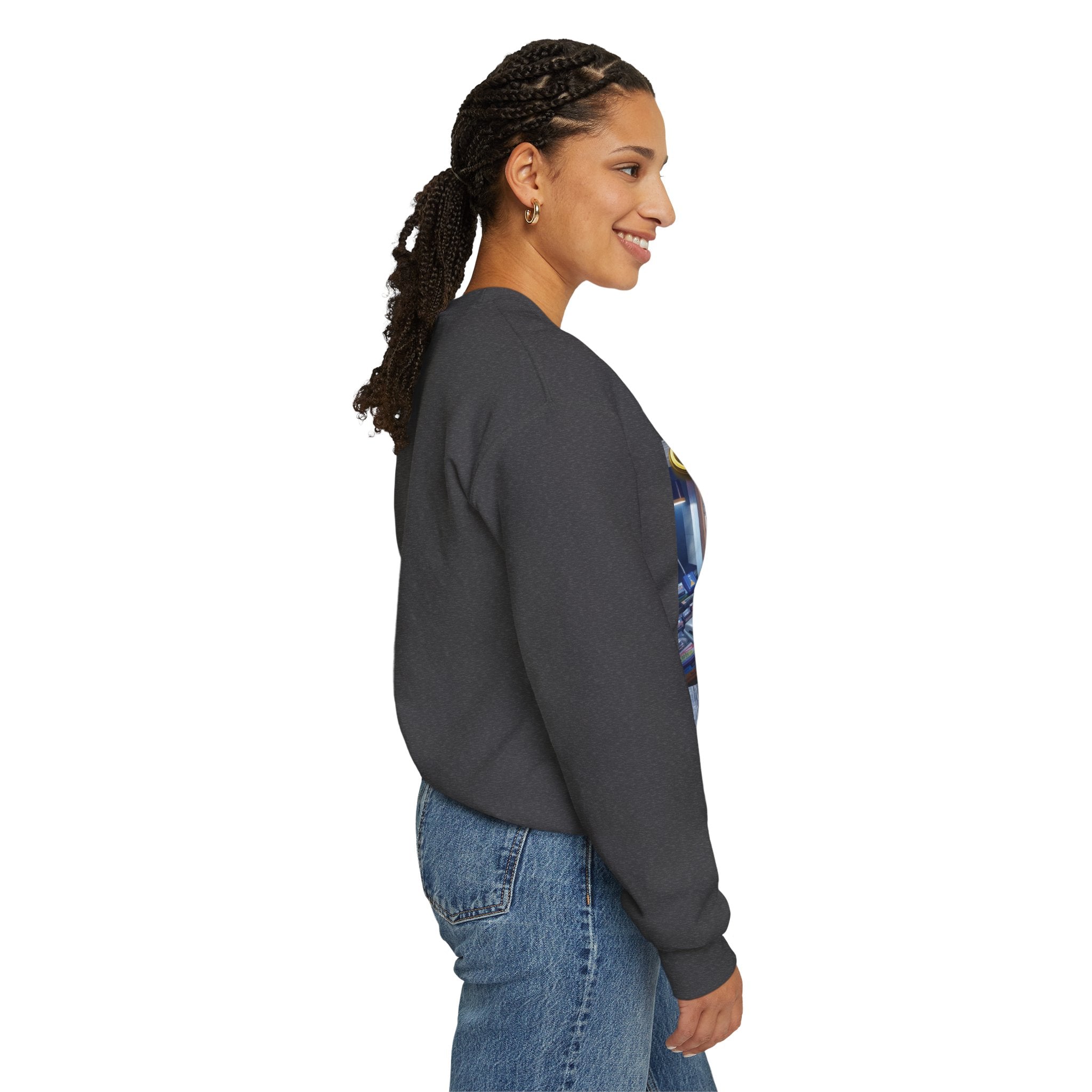 90s Nostalgia Crewneck Sweatshirt – "Say Hello To The Never Forgetful Nostalgic 90's" Printify