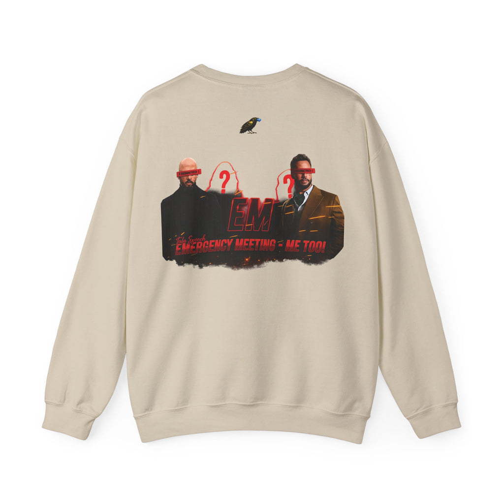 Crewneck Sweatshirt — 'Say Hello To Brotherhood' Graphic Pullover Printify