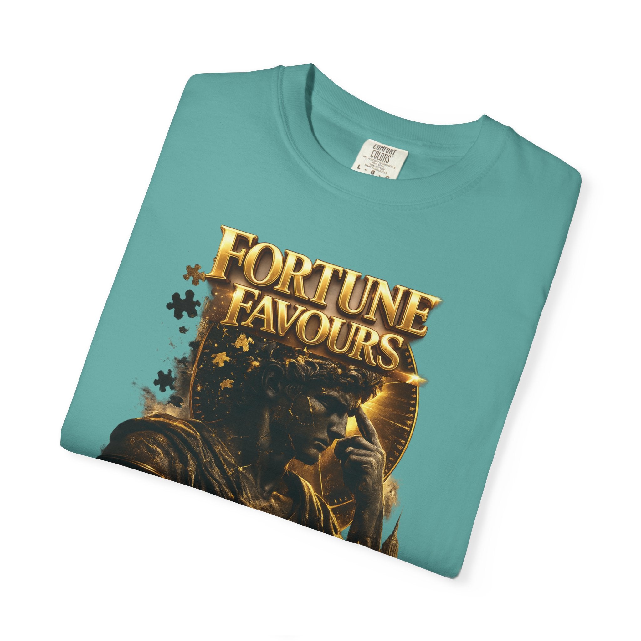 Fortune Favours Prepared Mind T-Shirt — Medieval Knight Graphic Tee Printify