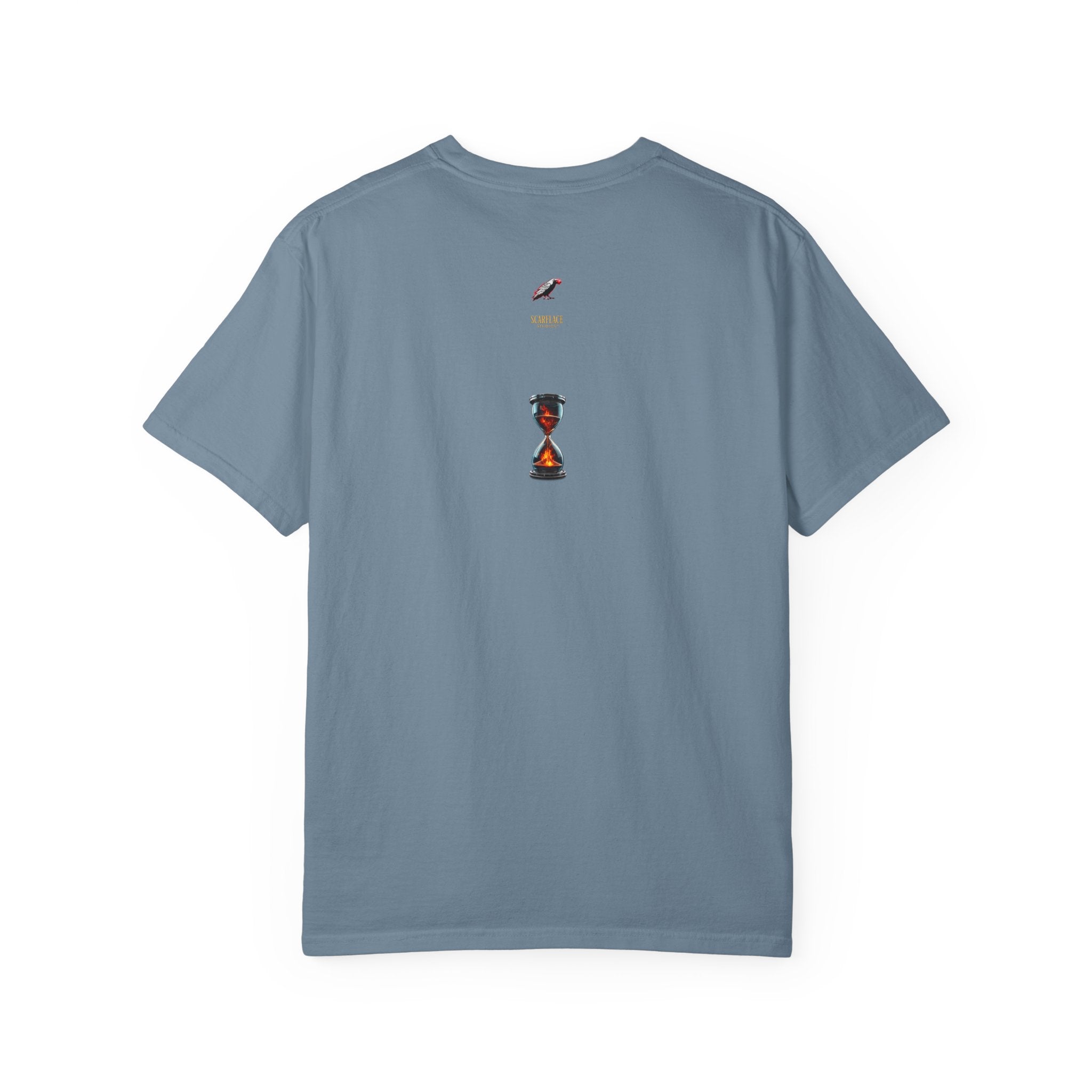Say Hello To Time Hourglass Graphic T-Shirt — "The Only Conceivable Consistency Is Time" Printify