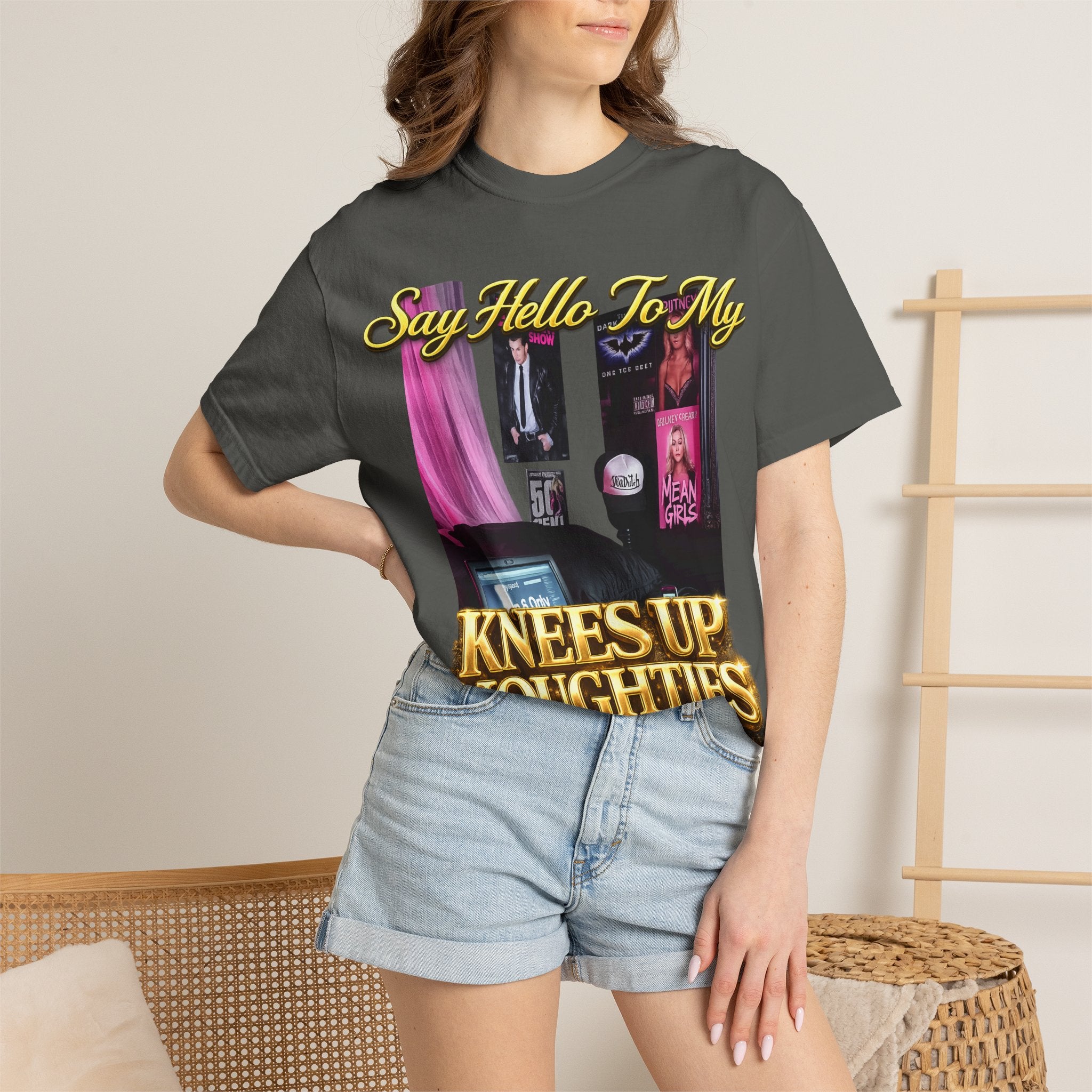 Knees Up Noughties Graphic T-Shirt — Retro MySpace Pop Culture Tee Printify