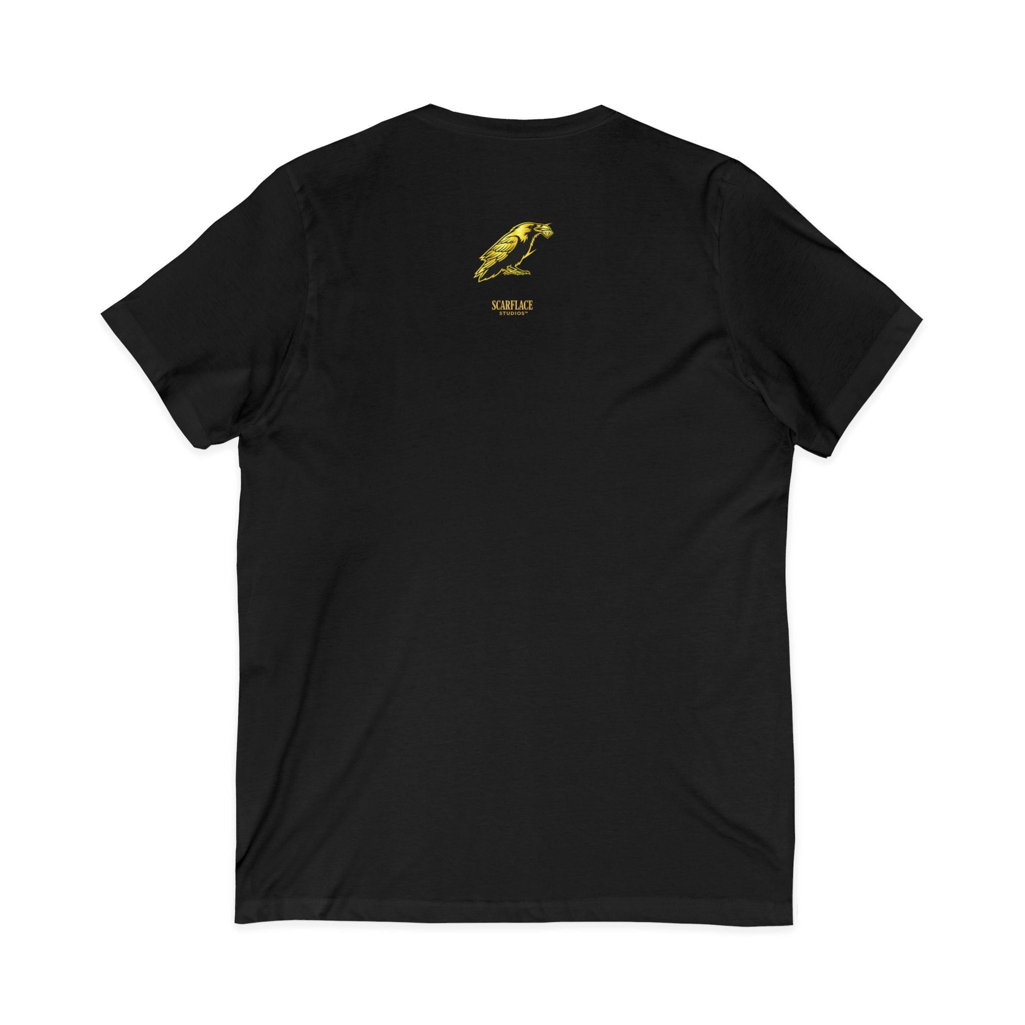OK Mahn! V-Neck Tee — Vintage Laugh Meme T-Shirt Scarflace Studios Printify