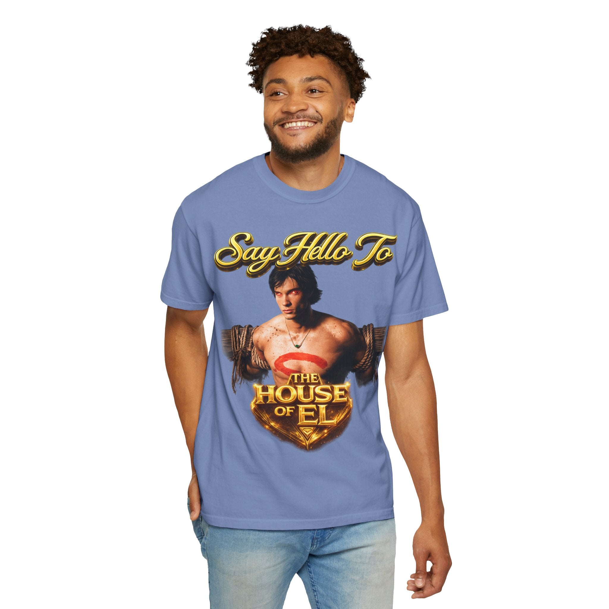 T-Shirt — Say Hello To The House of El Graphic Tee Printify