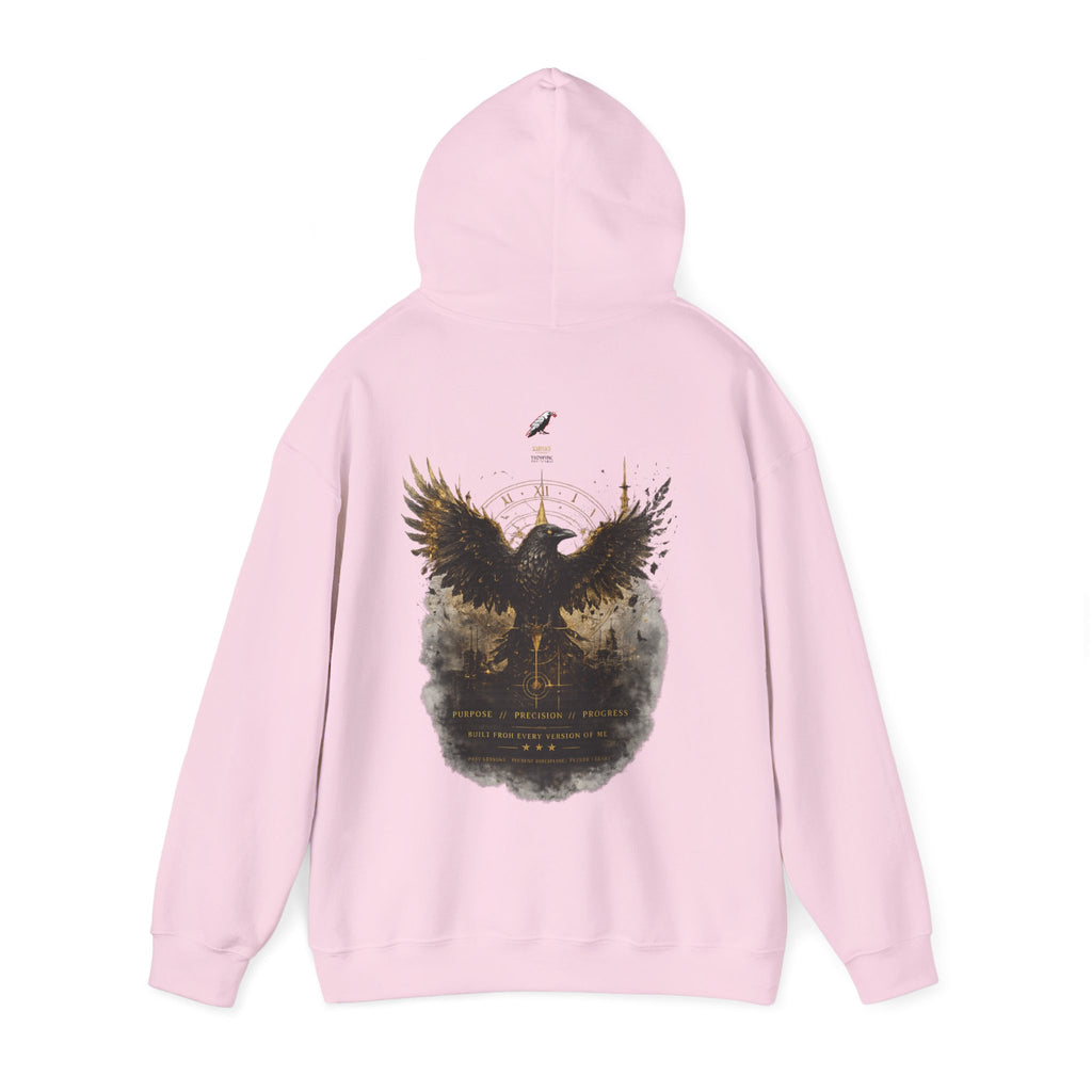 Inspirational Hoodie – “Never Letting Regret Your Past” Motivational City Night Sweatshirt Printify