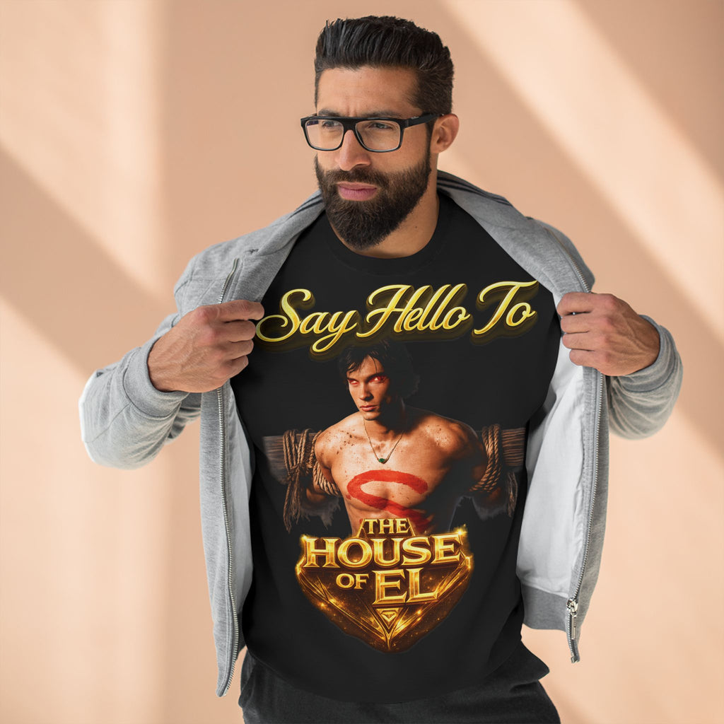 Say Hello To The House of El Sweatshirt – Retro Superman Inspired Crewneck Printify