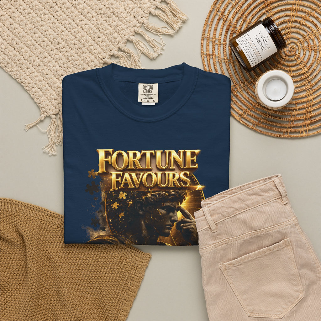 Fortune Favours Prepared Mind T-Shirt — Medieval Knight Graphic Tee Printify