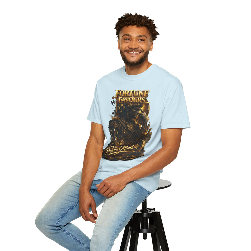 Fortune Favours Prepared Mind T-Shirt — Medieval Knight Graphic Tee Printify