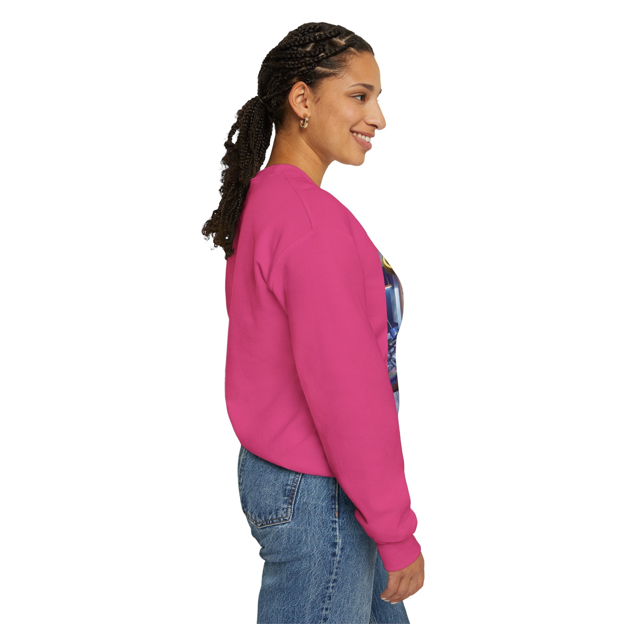90s Nostalgia Crewneck Sweatshirt – "Say Hello To The Never Forgetful Nostalgic 90's" Printify