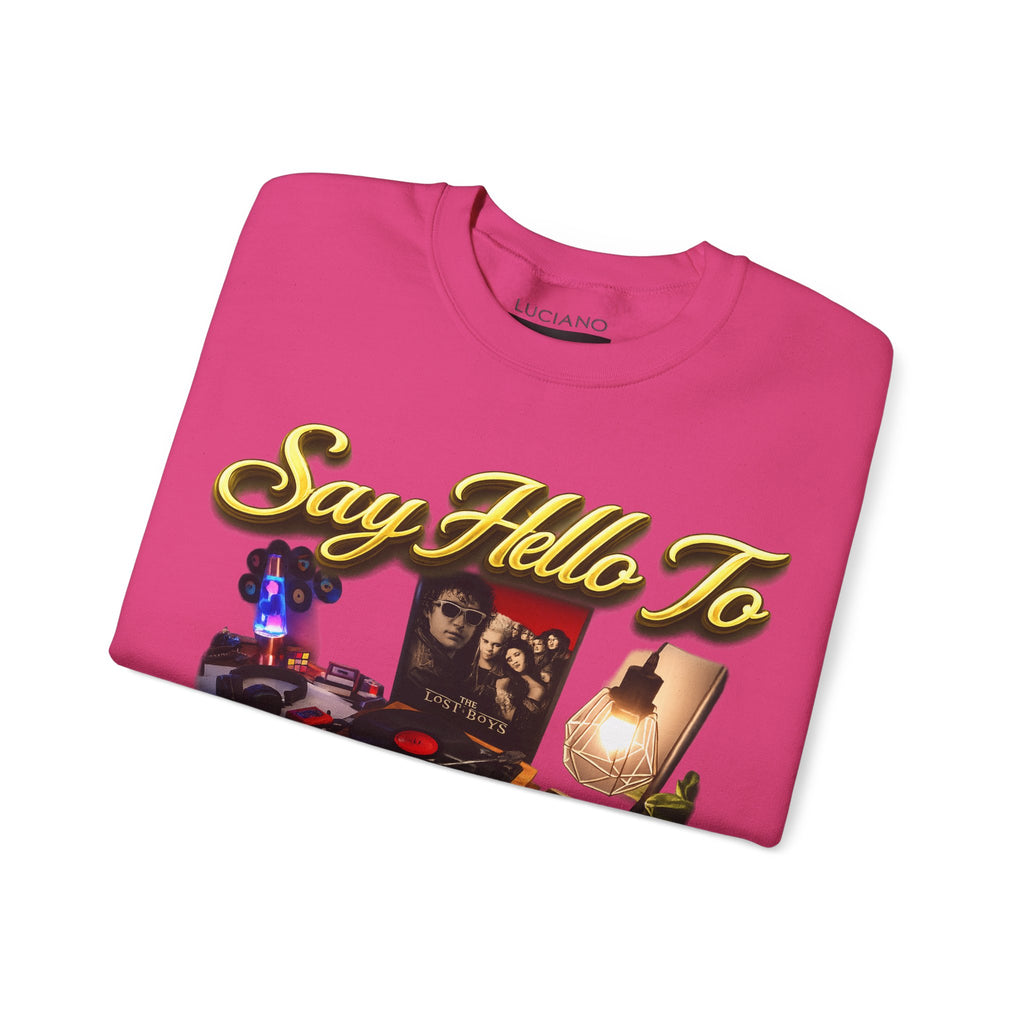 Grateful 80s Crewneck Sweatshirt — “say hello to the grateful 80's” Retro Vibe Printify