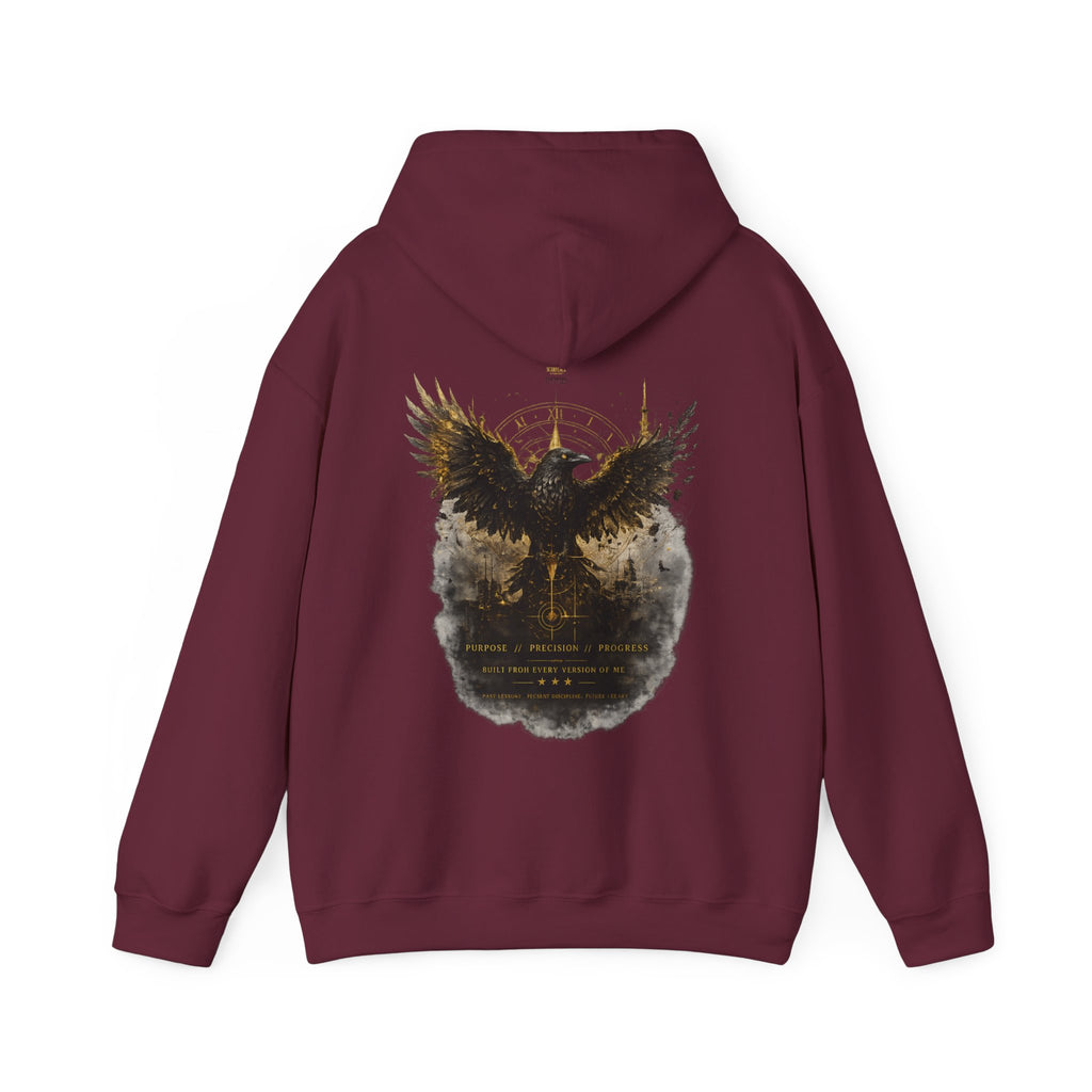 Inspirational Hoodie – “Never Letting Regret Your Past” Motivational City Night Sweatshirt Printify