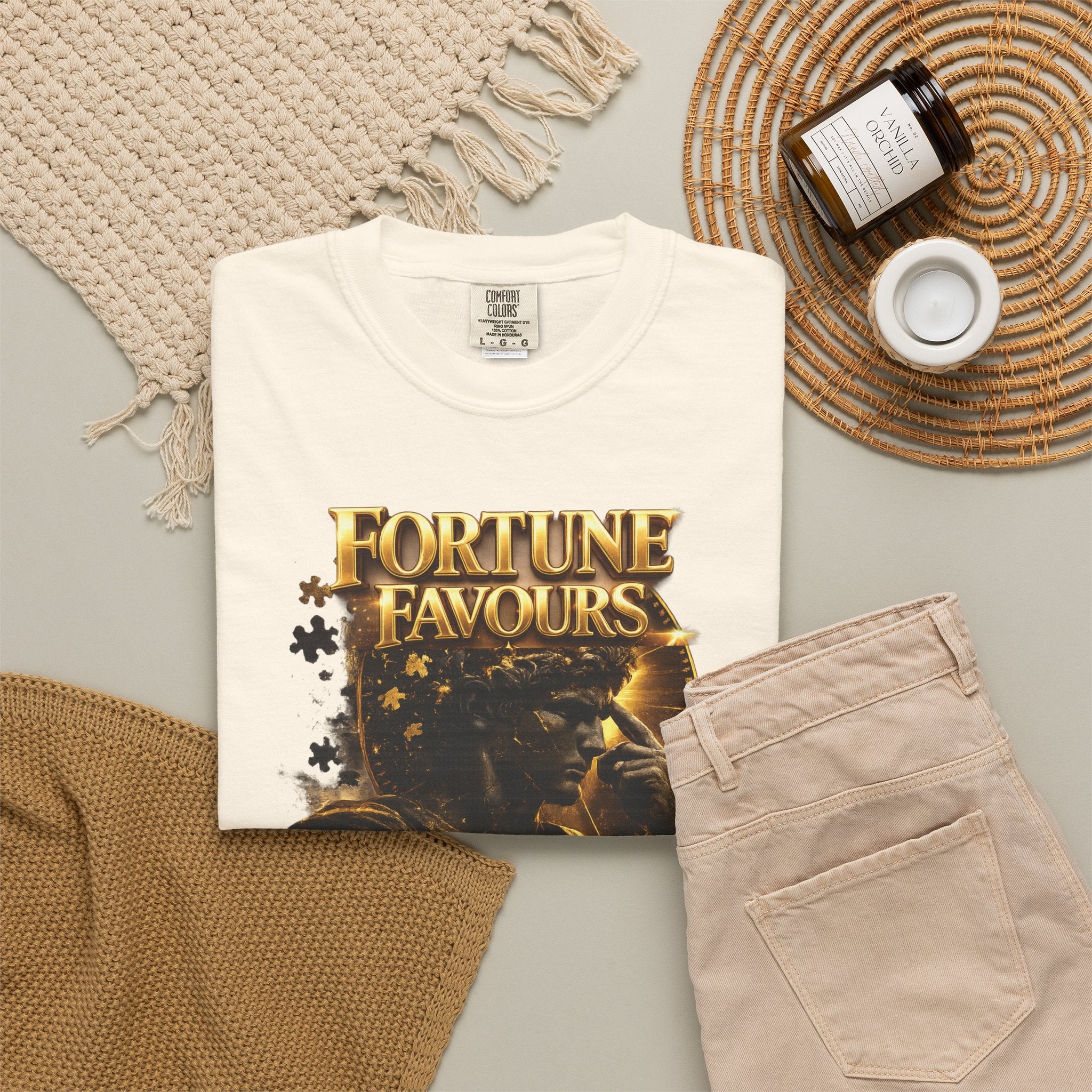 Fortune Favours Prepared Mind T-Shirt — Medieval Knight Graphic Tee Printify